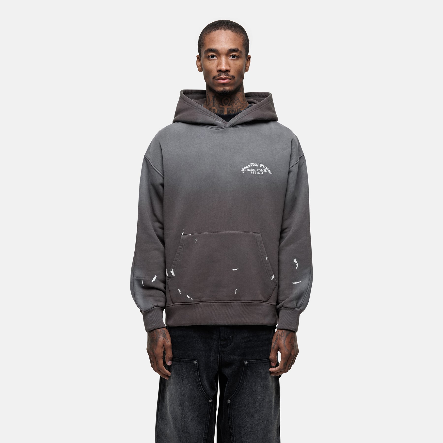 Abrade Gradient Taupe Hoodie