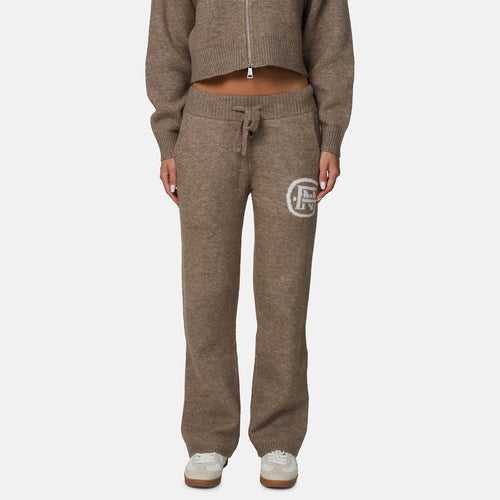 Monogram Fluffy Knit Taupe Pants