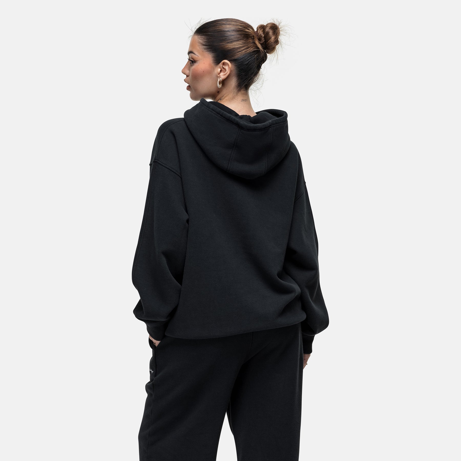 Scribble Washed Black Hoodie