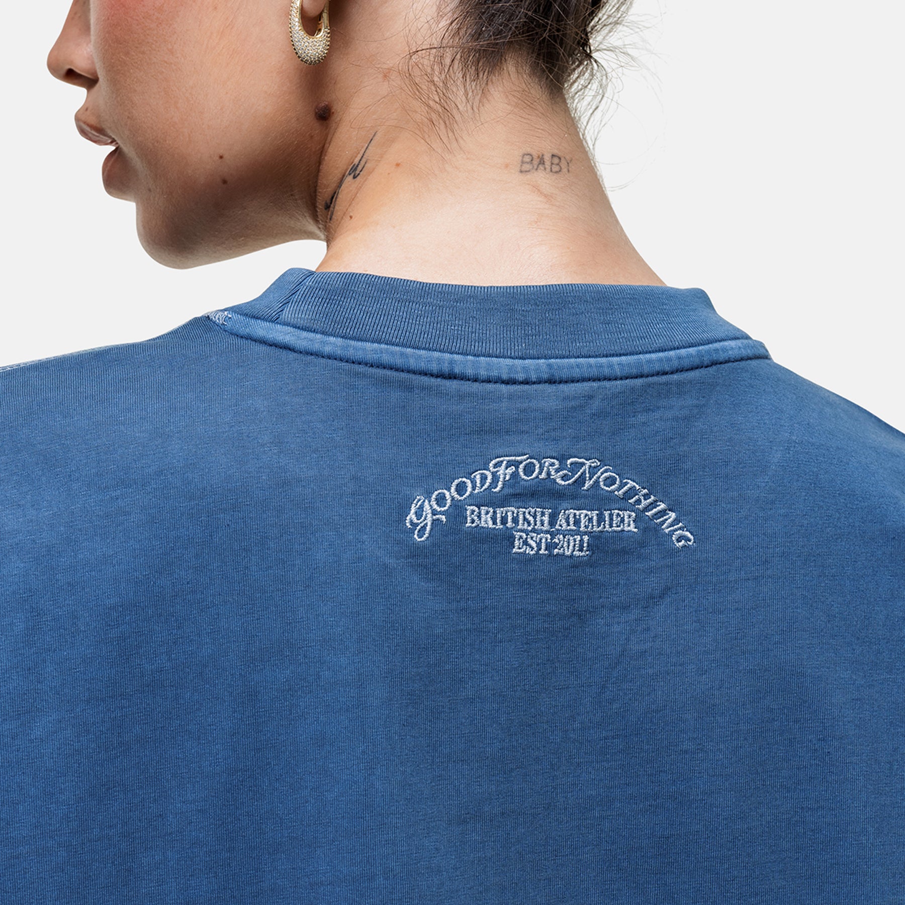 Overlock Washed Blue T-shirt