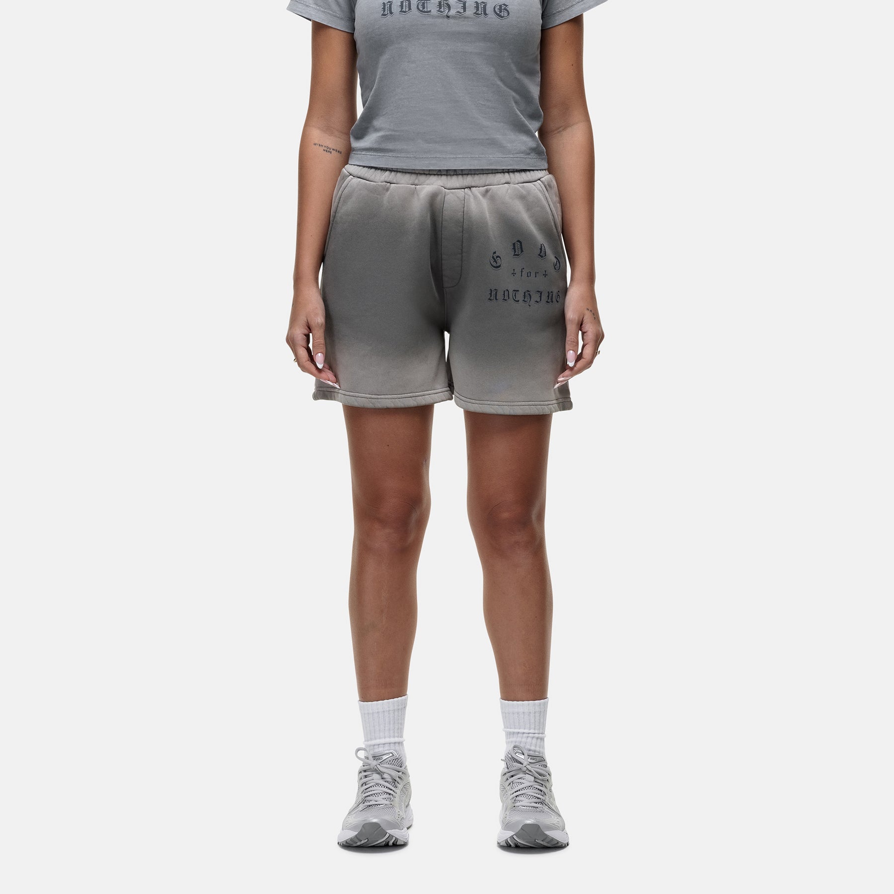 Sprayed Cali Grey Shorts