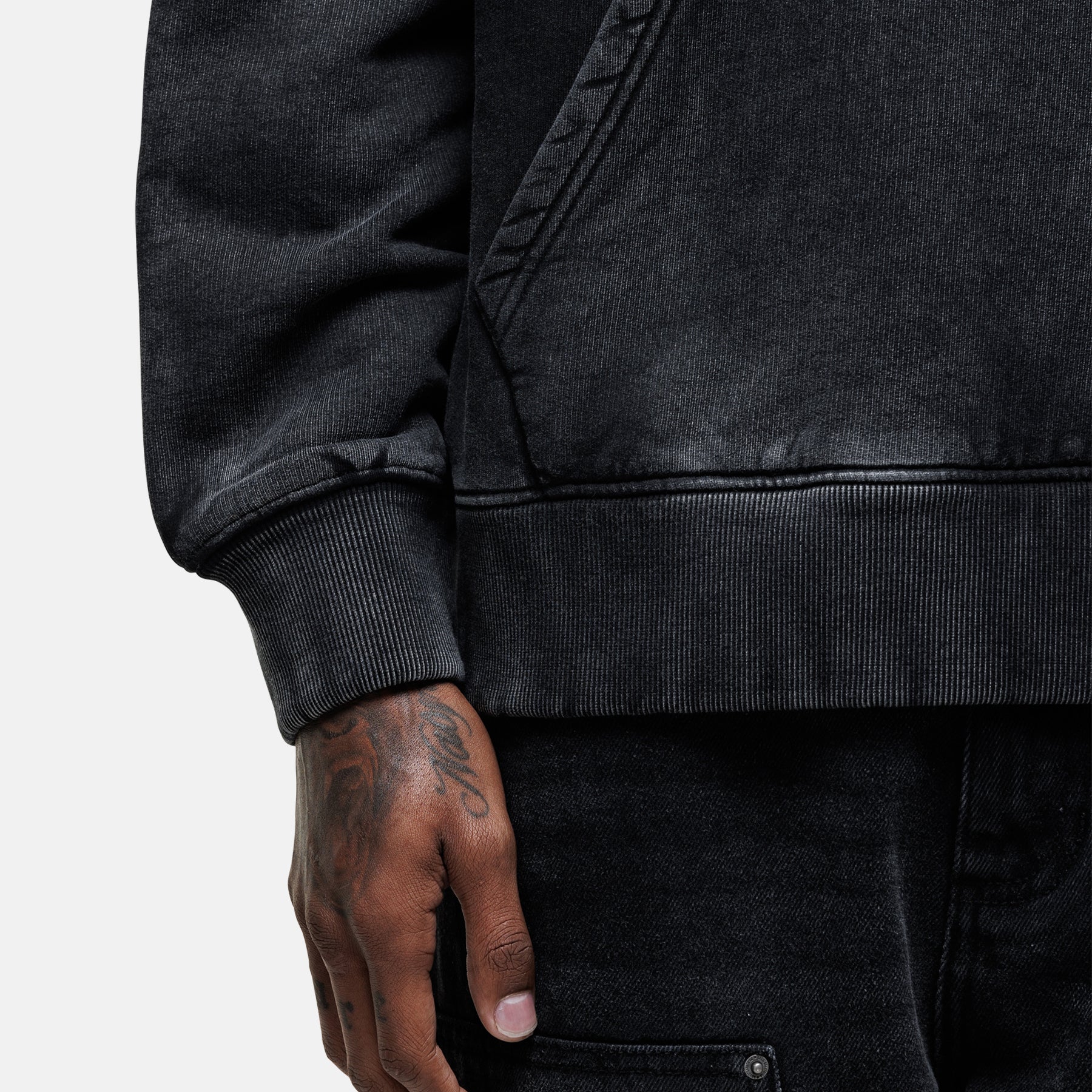 Vintage Black Wash Hoodie