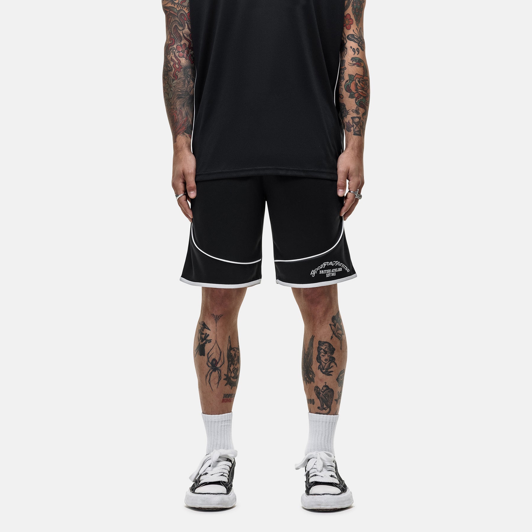 Atelier Mesh Black Shorts