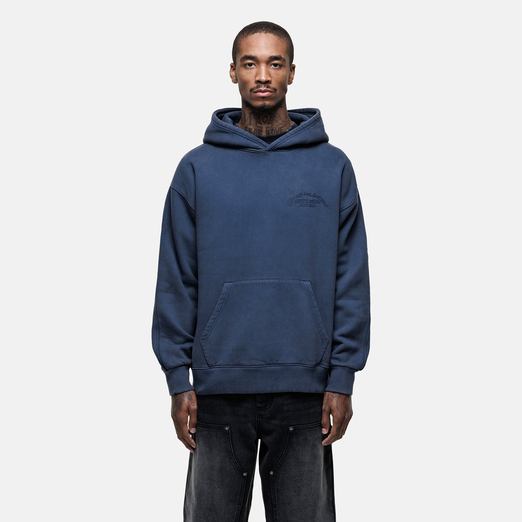 Vintage Blue Wash Hoodie