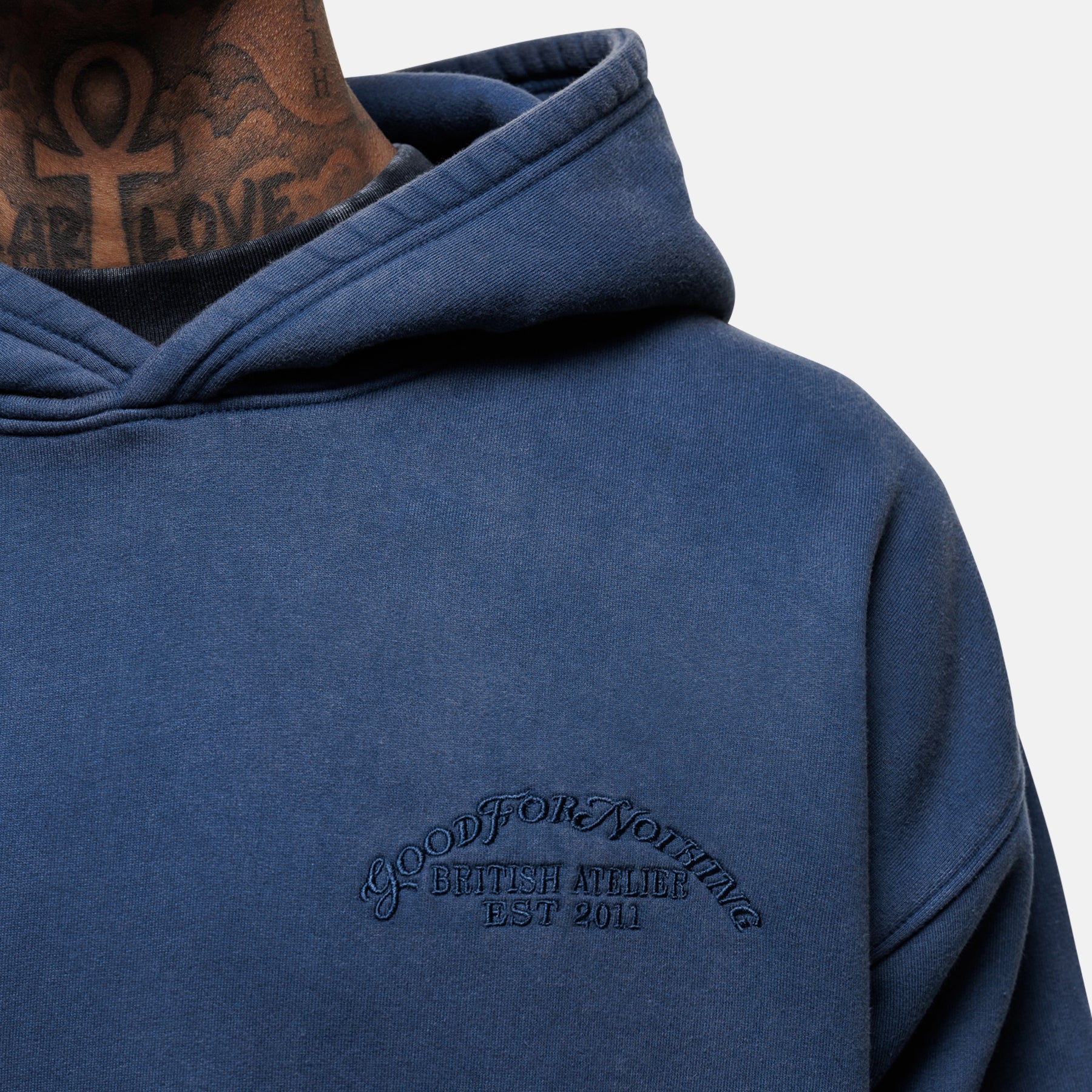 Vintage Blue Wash Hoodie