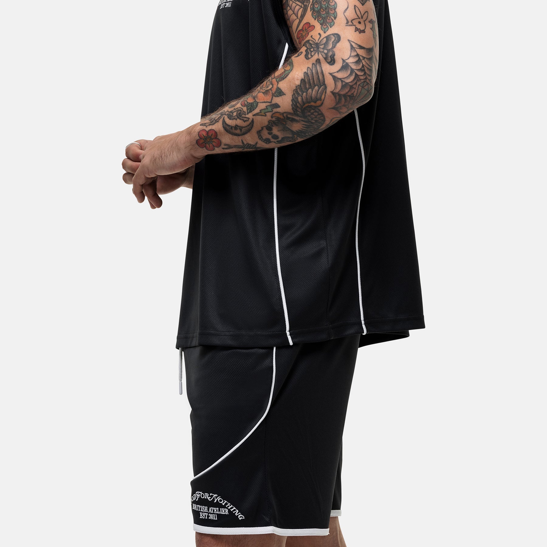 Atelier Mesh Black Shorts