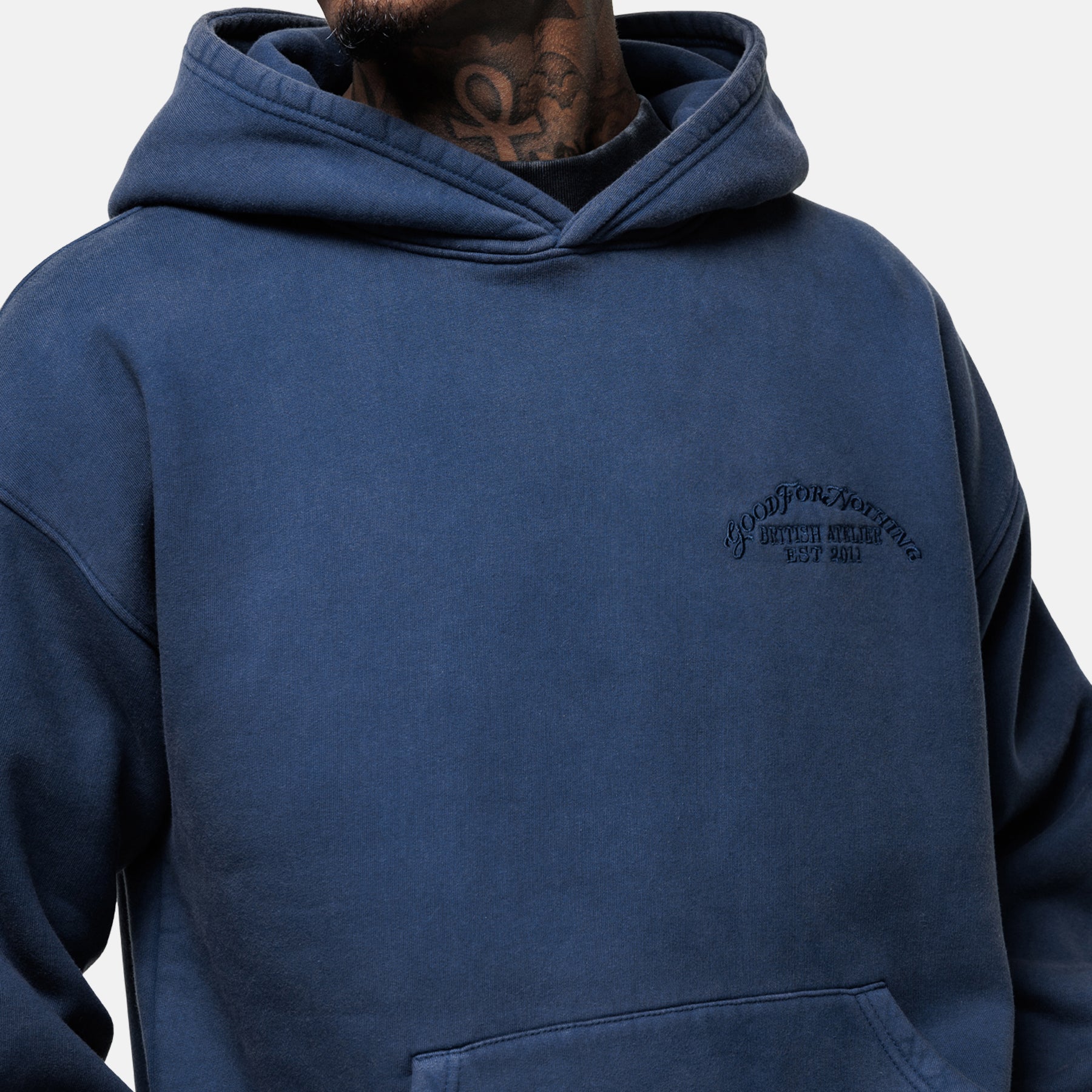 Vintage Blue Wash Hoodie