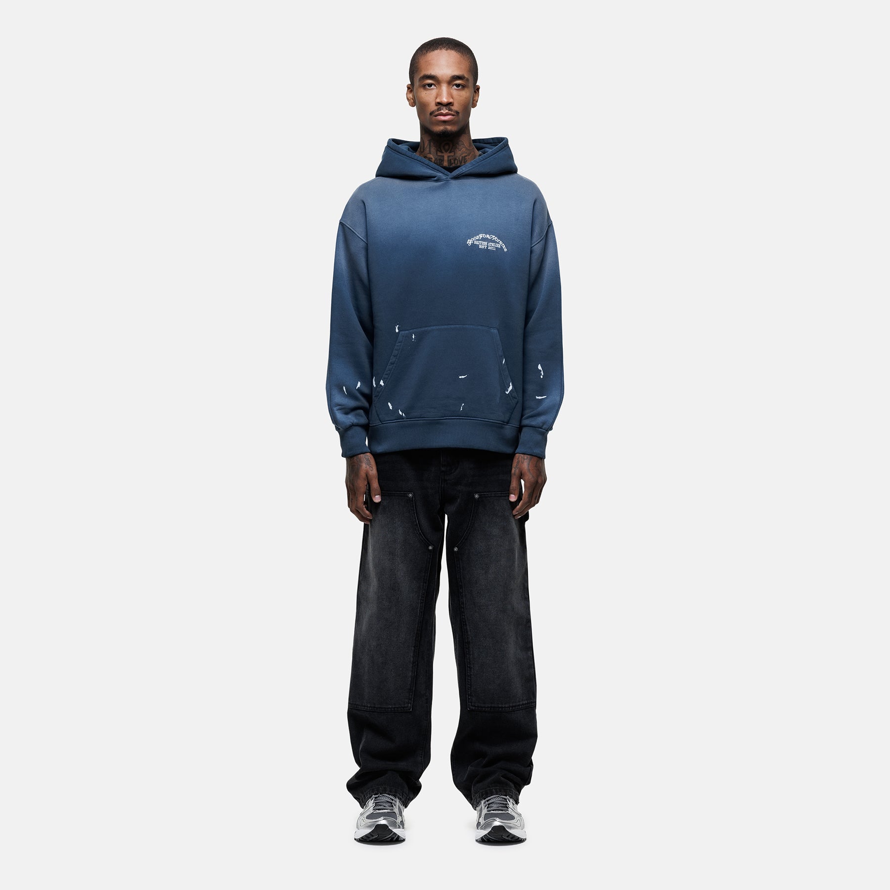 Abrade Gradient Blue Hoodie