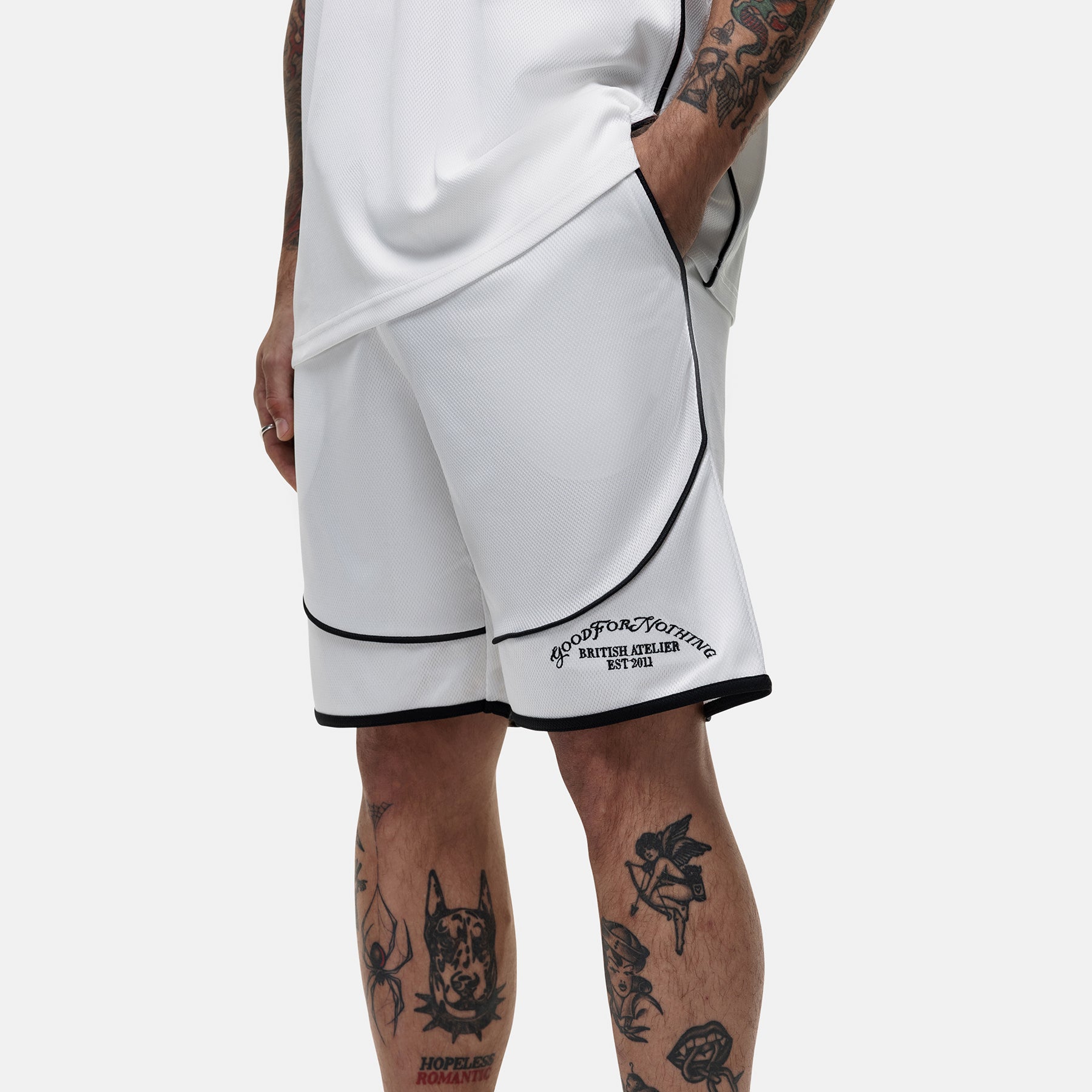 Atelier Mesh White Shorts