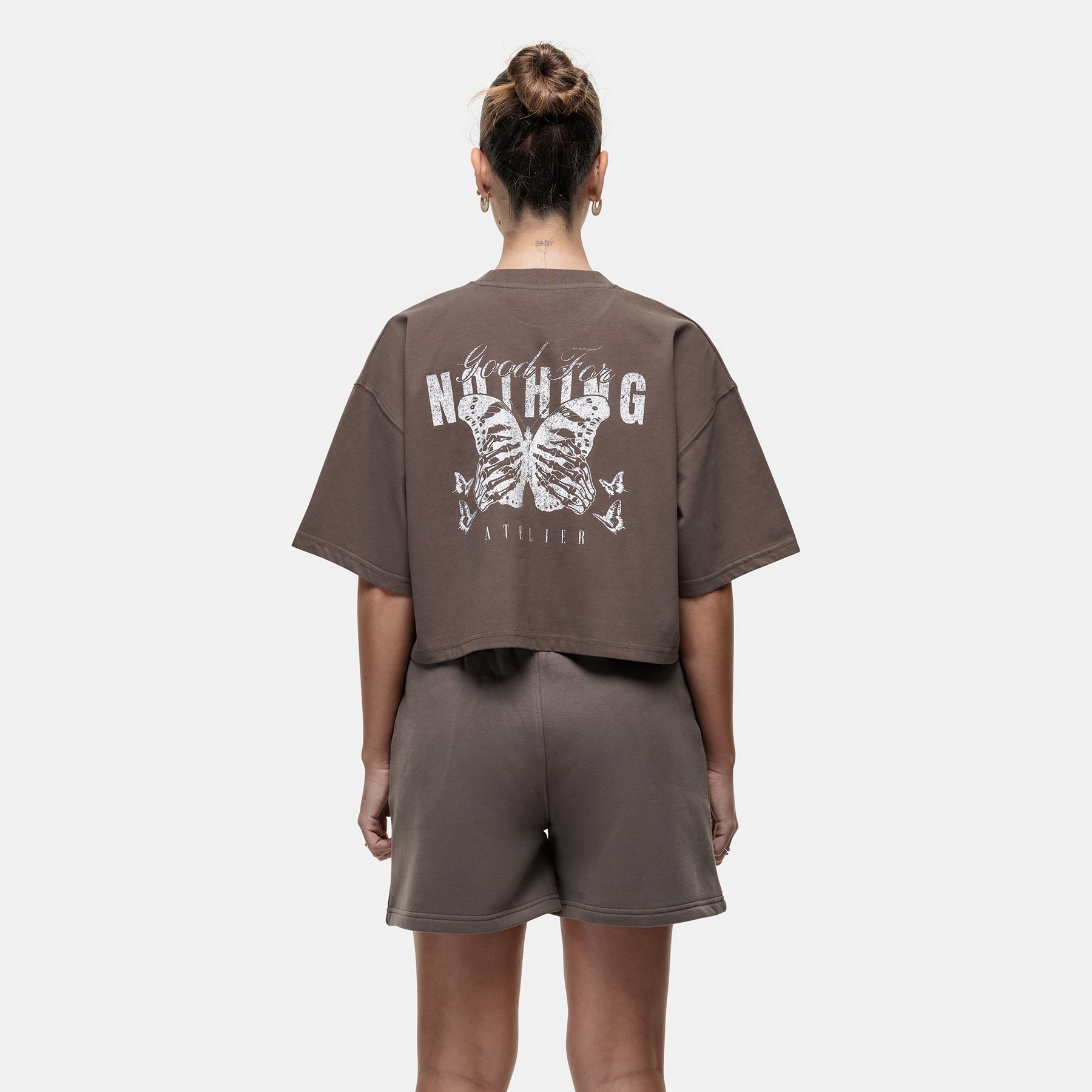 Washed Taupe Butterfly T-shirt