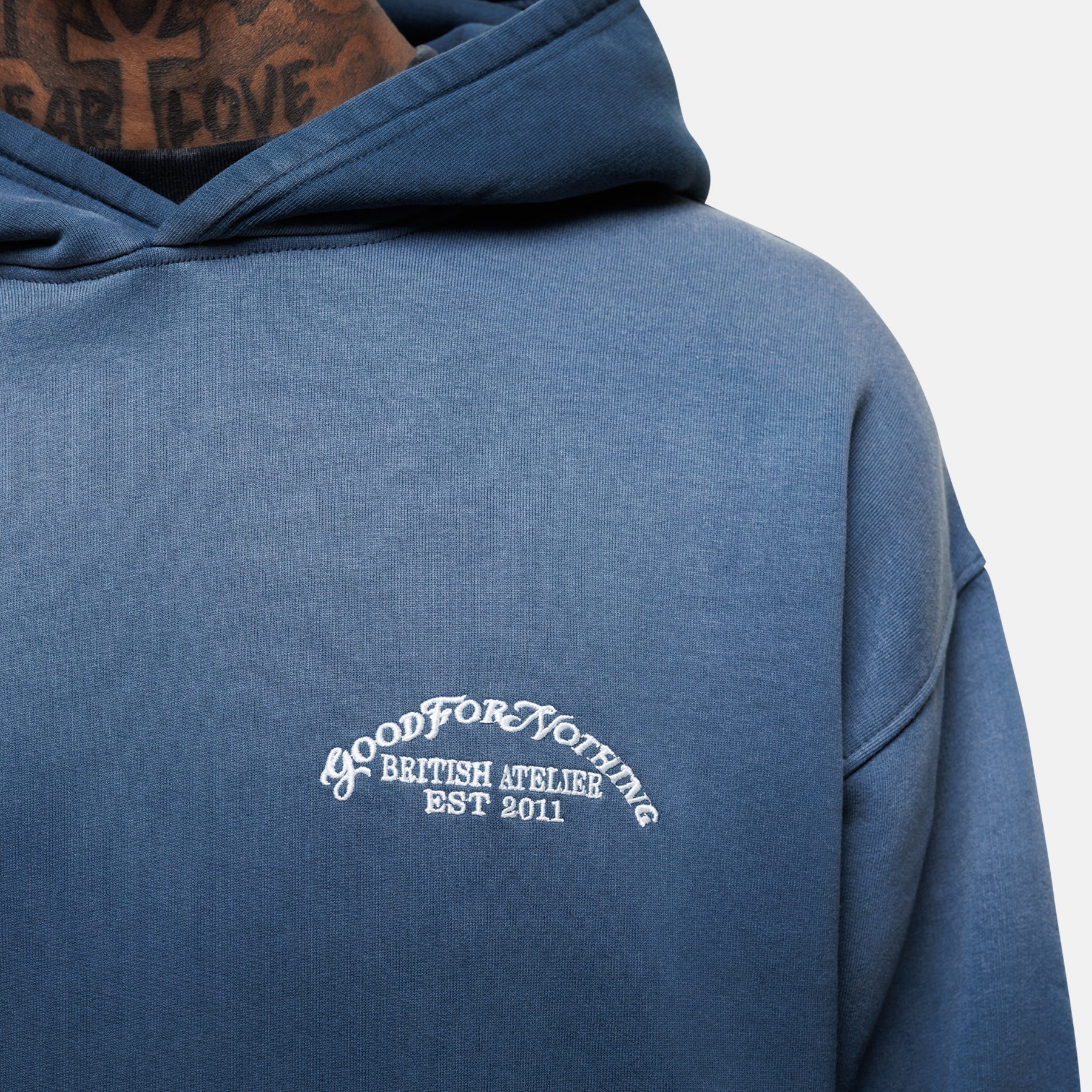 Abrade Gradient Blue Hoodie
