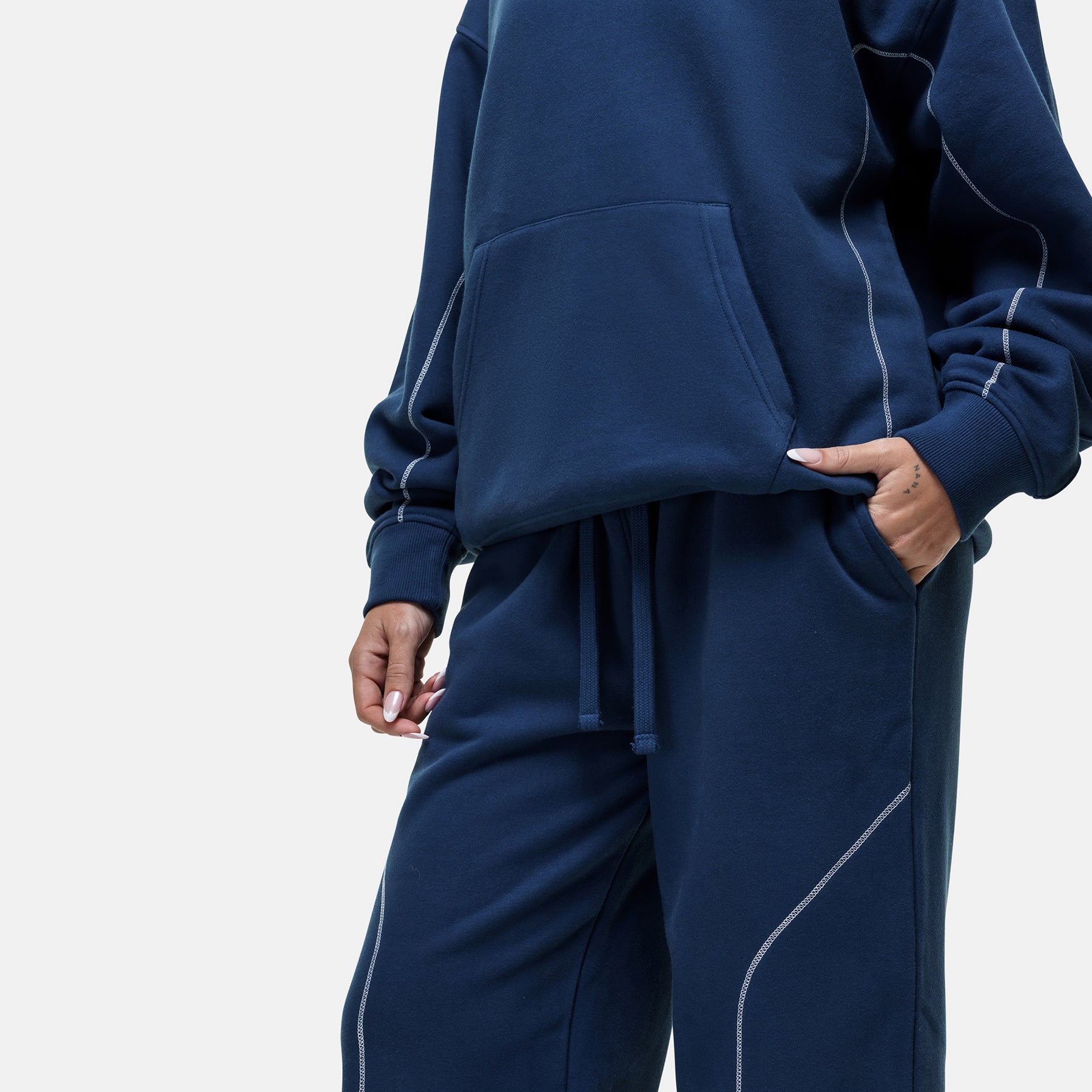 Overlock Washed Blue Sweatpant
