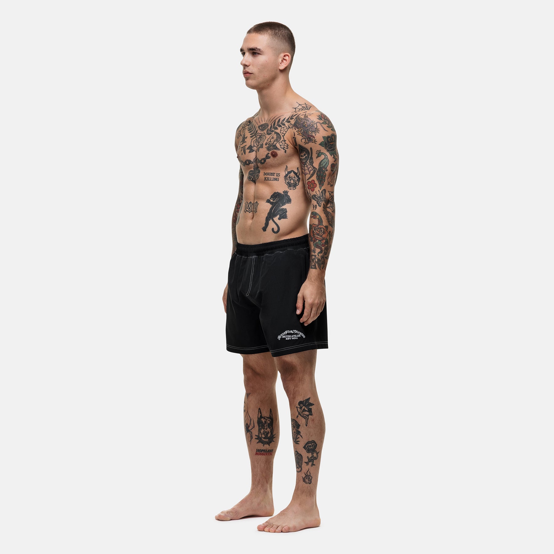 Atelier Black Swim Shorts