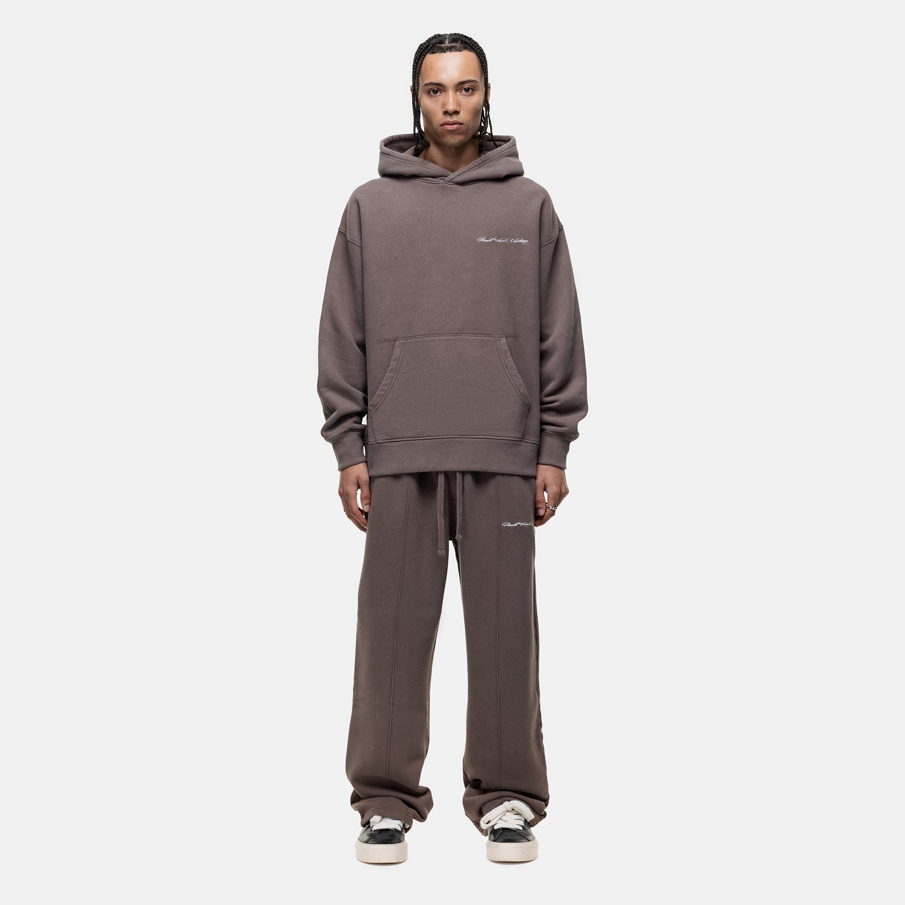 Scribble Washed Taupe Hoodie – GOODFORNOTHING®