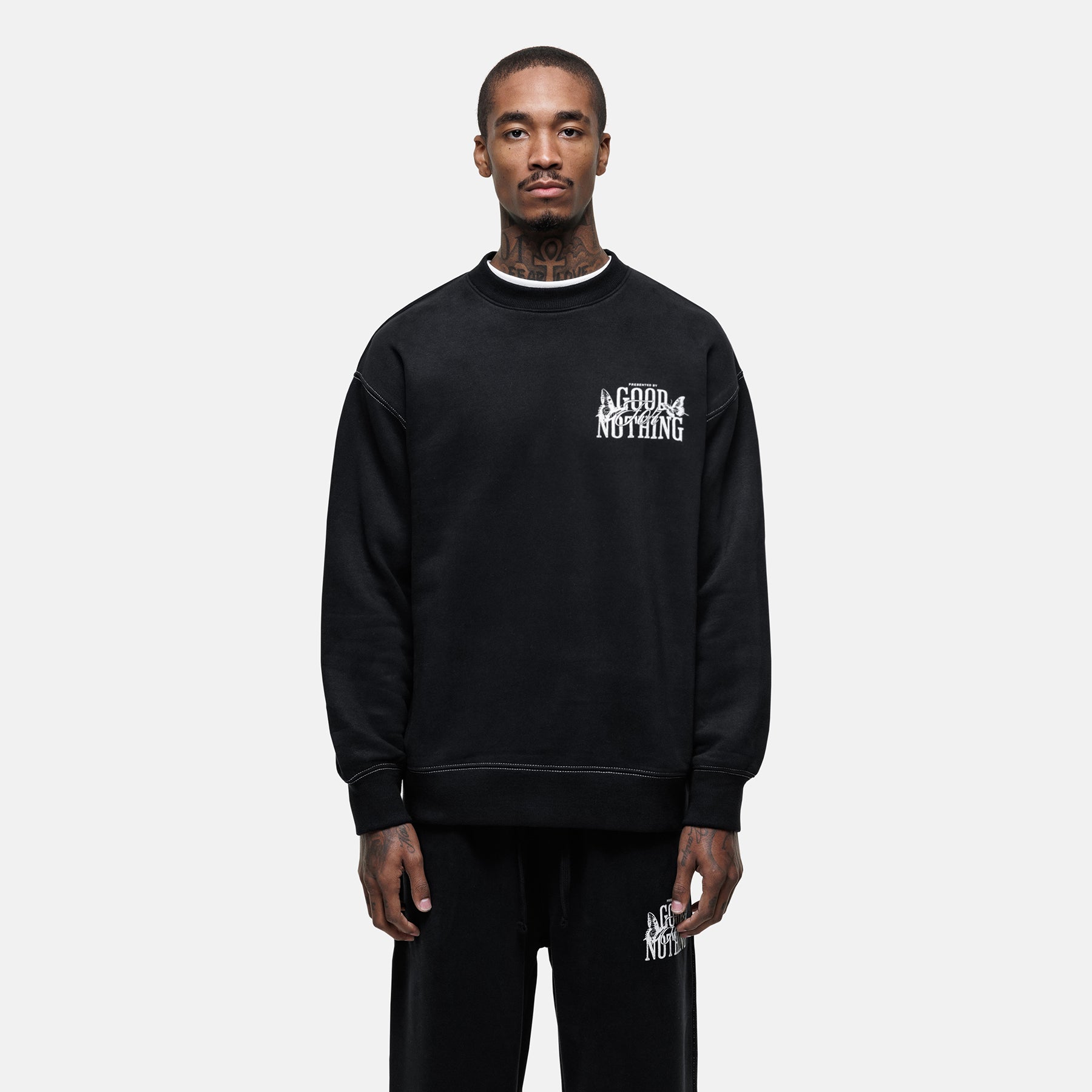Dakota Butterfly Black Sweatshirt