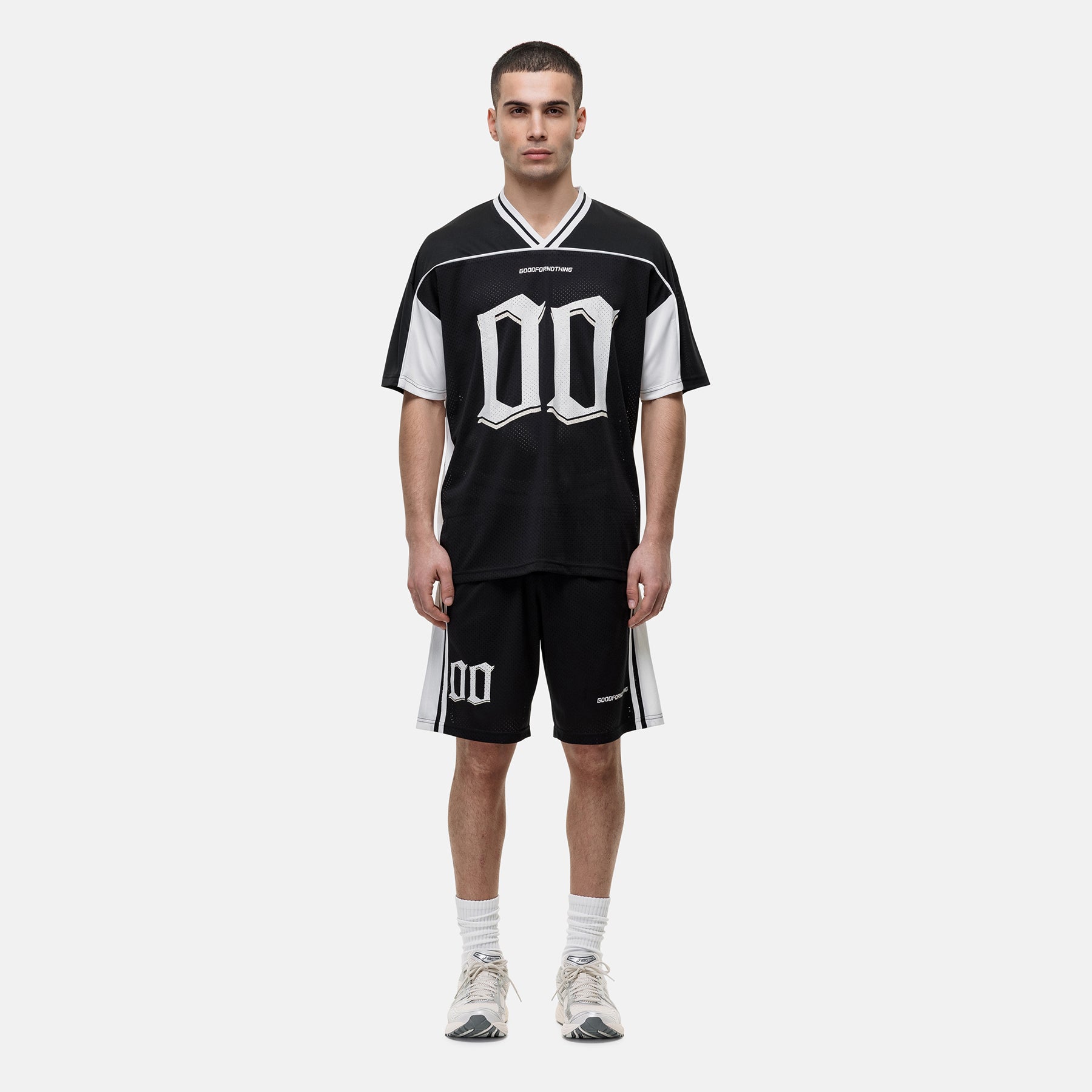 Mesh Jersey Black Shorts
