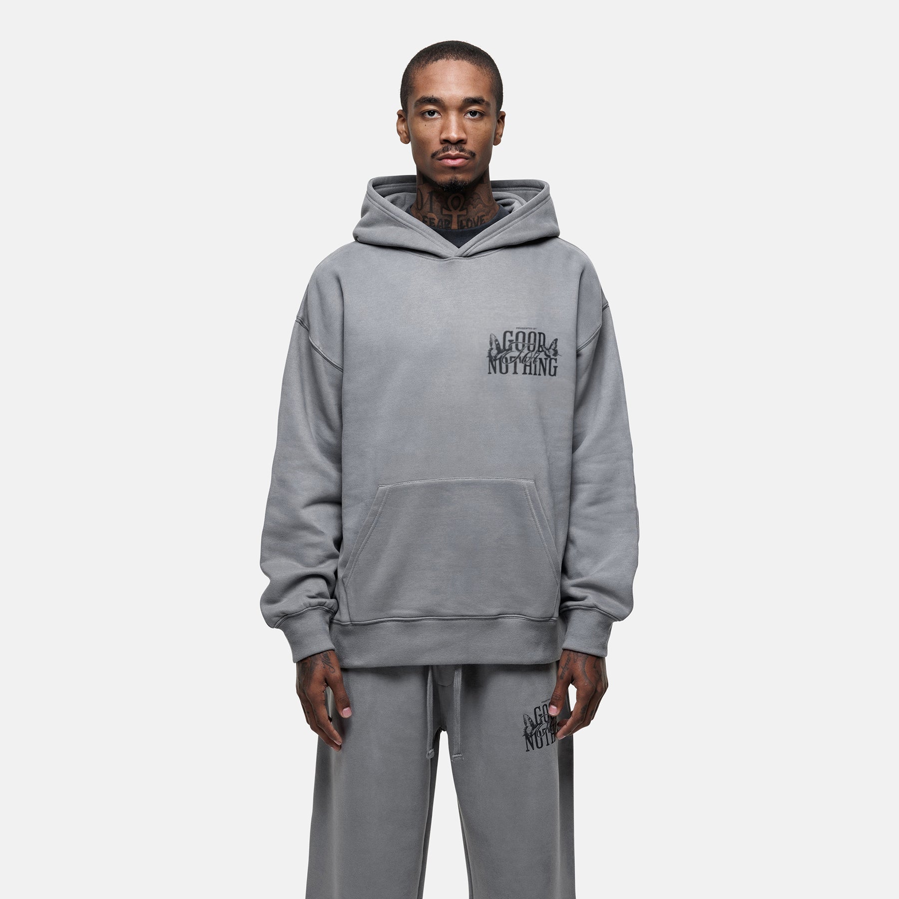 パーカー・フーディ NOT4NERD Caged Humanity Pullover Hood Grey HD080GR Men's Outerwear – Tagged 