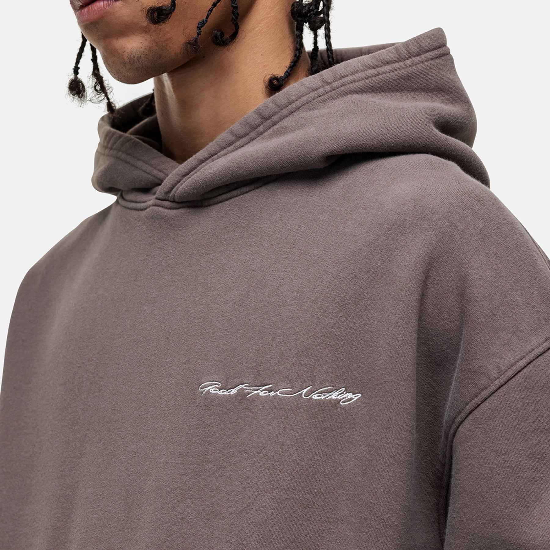 Scribble Washed Taupe Hoodie