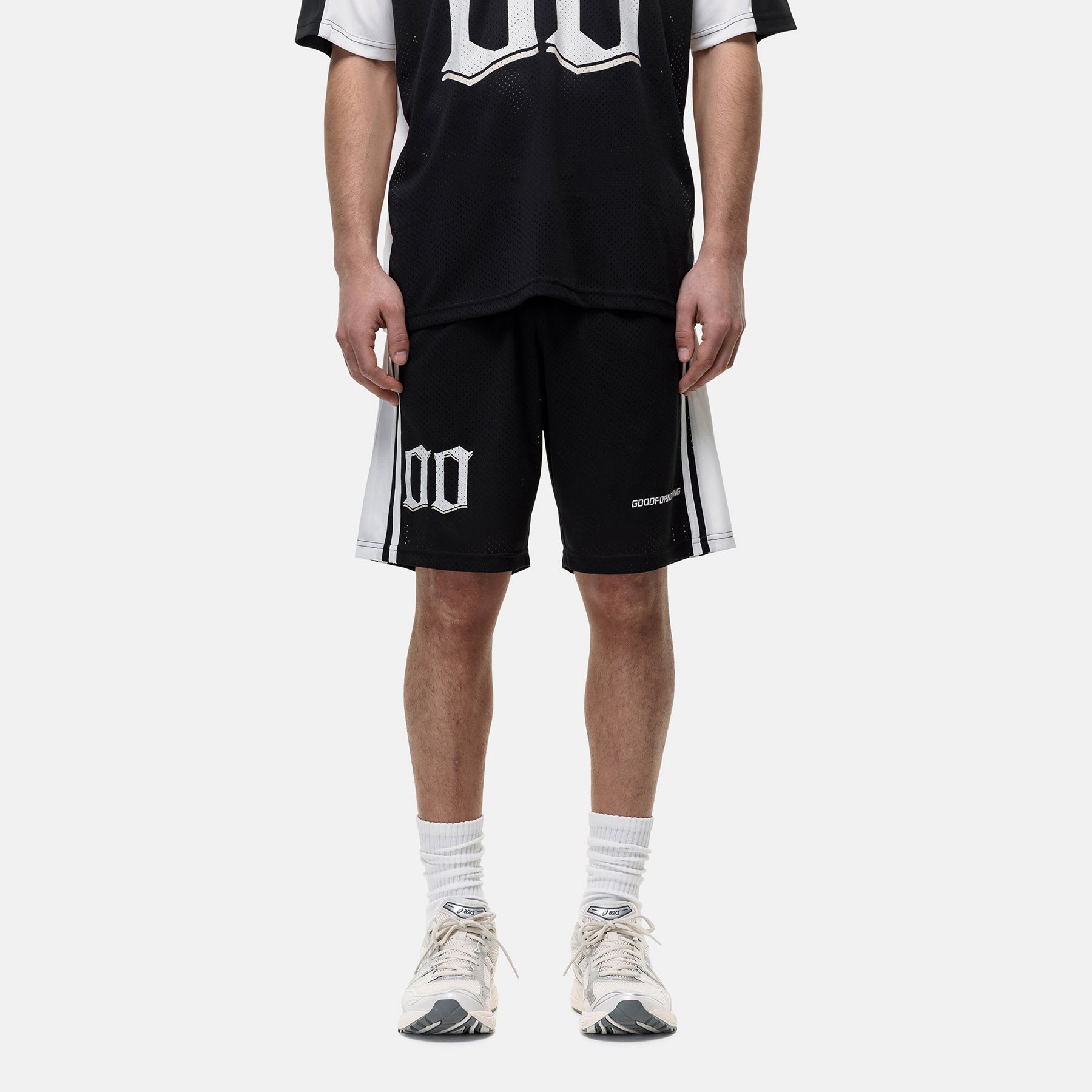Mesh Jersey Black Shorts