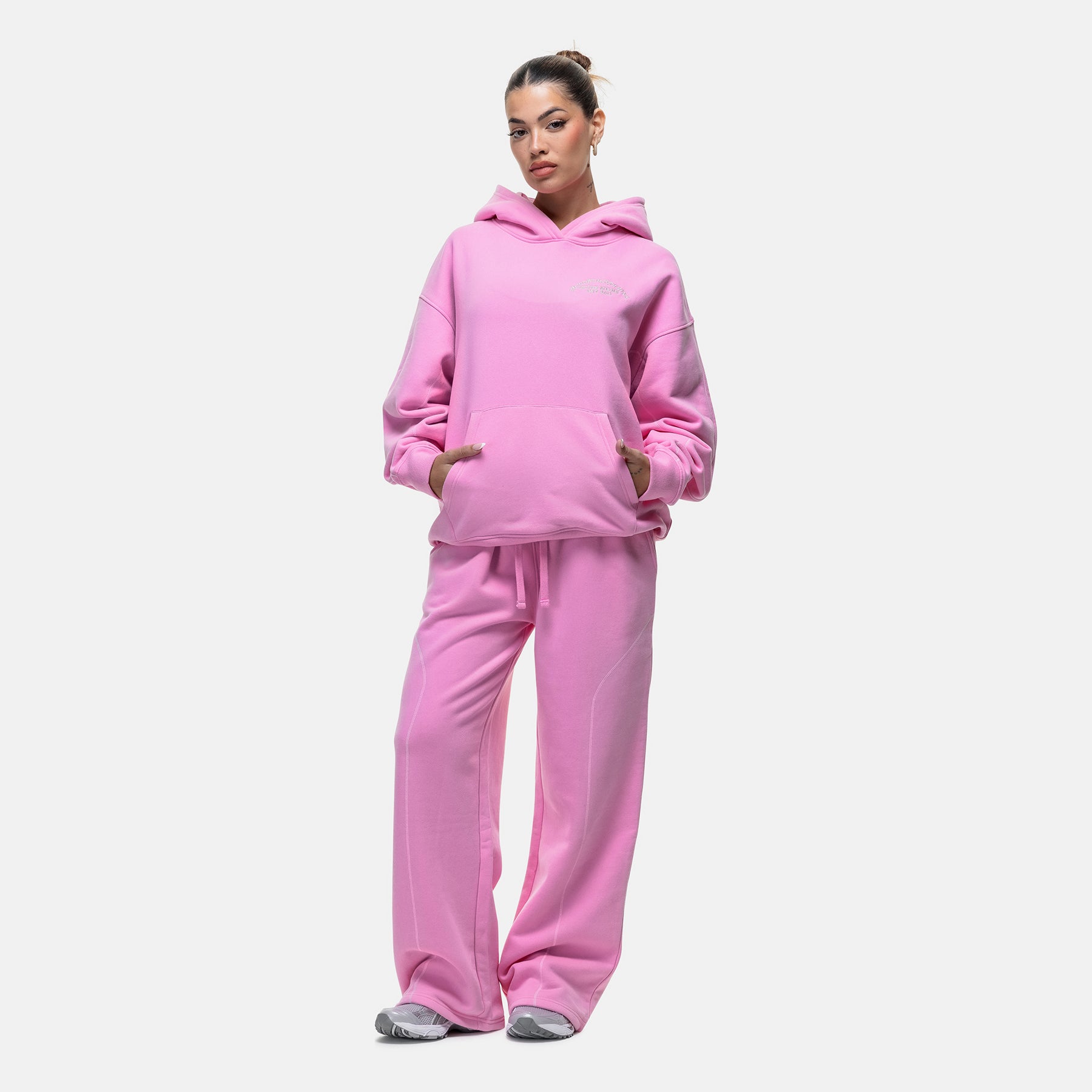 Overlock Washed Pink Hoodie