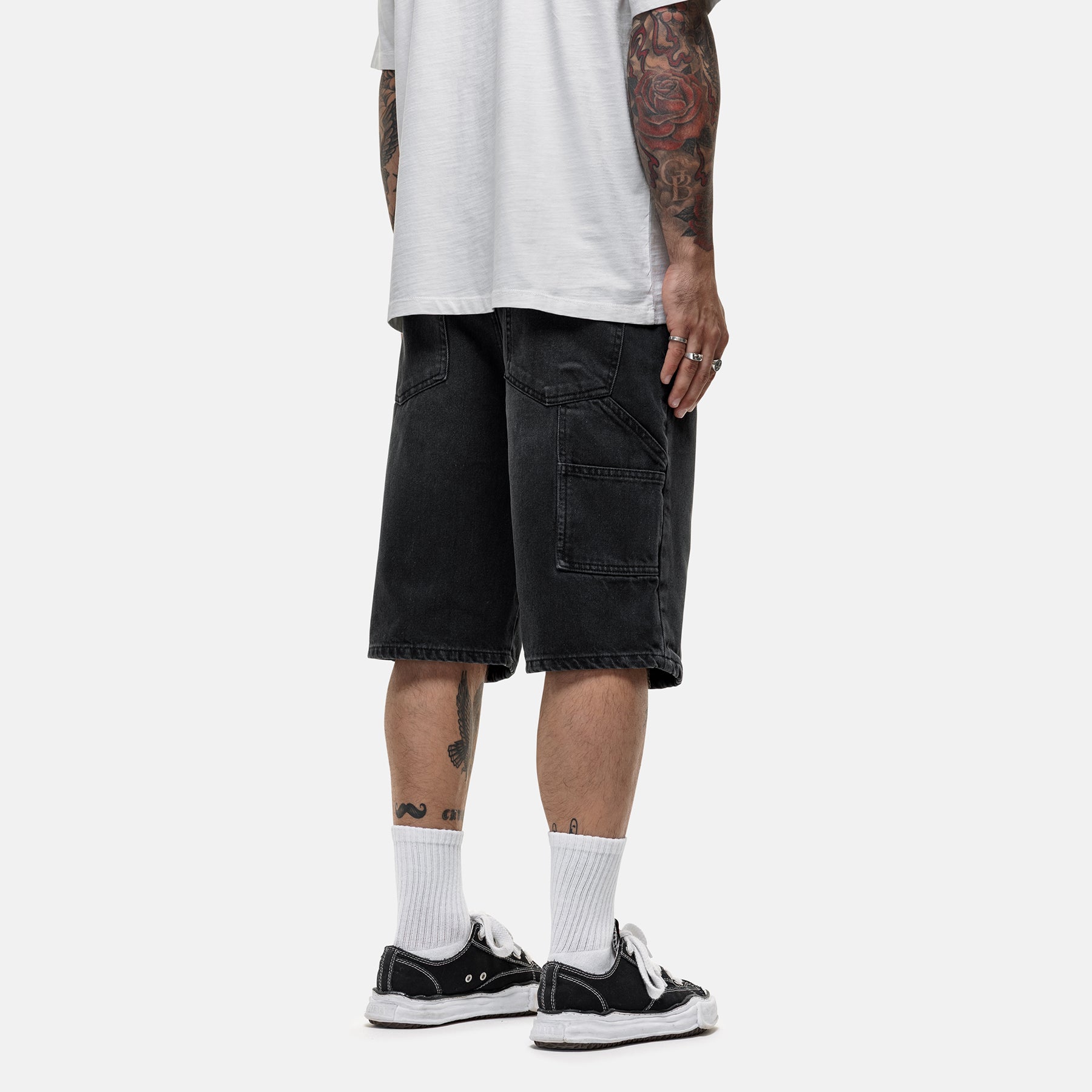 Heavy Carpenter Black Denim Shorts