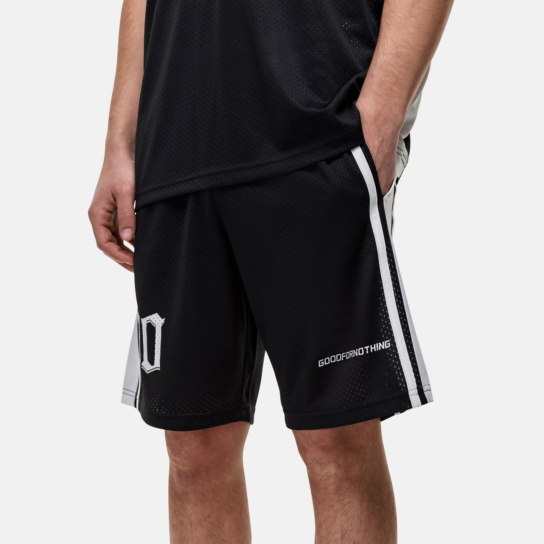 Mesh Jersey Black Shorts