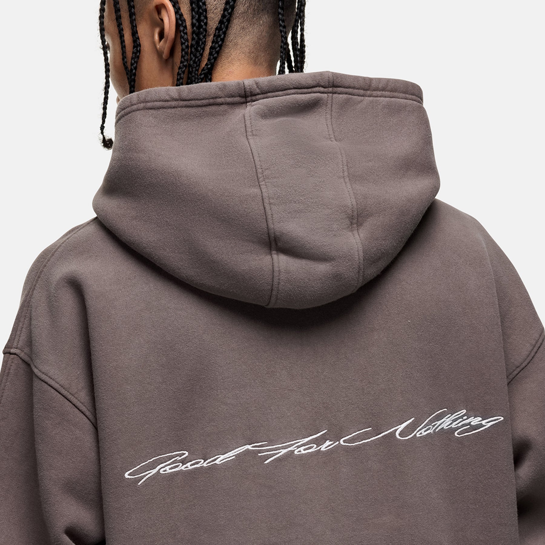 Scribble Washed Taupe Hoodie