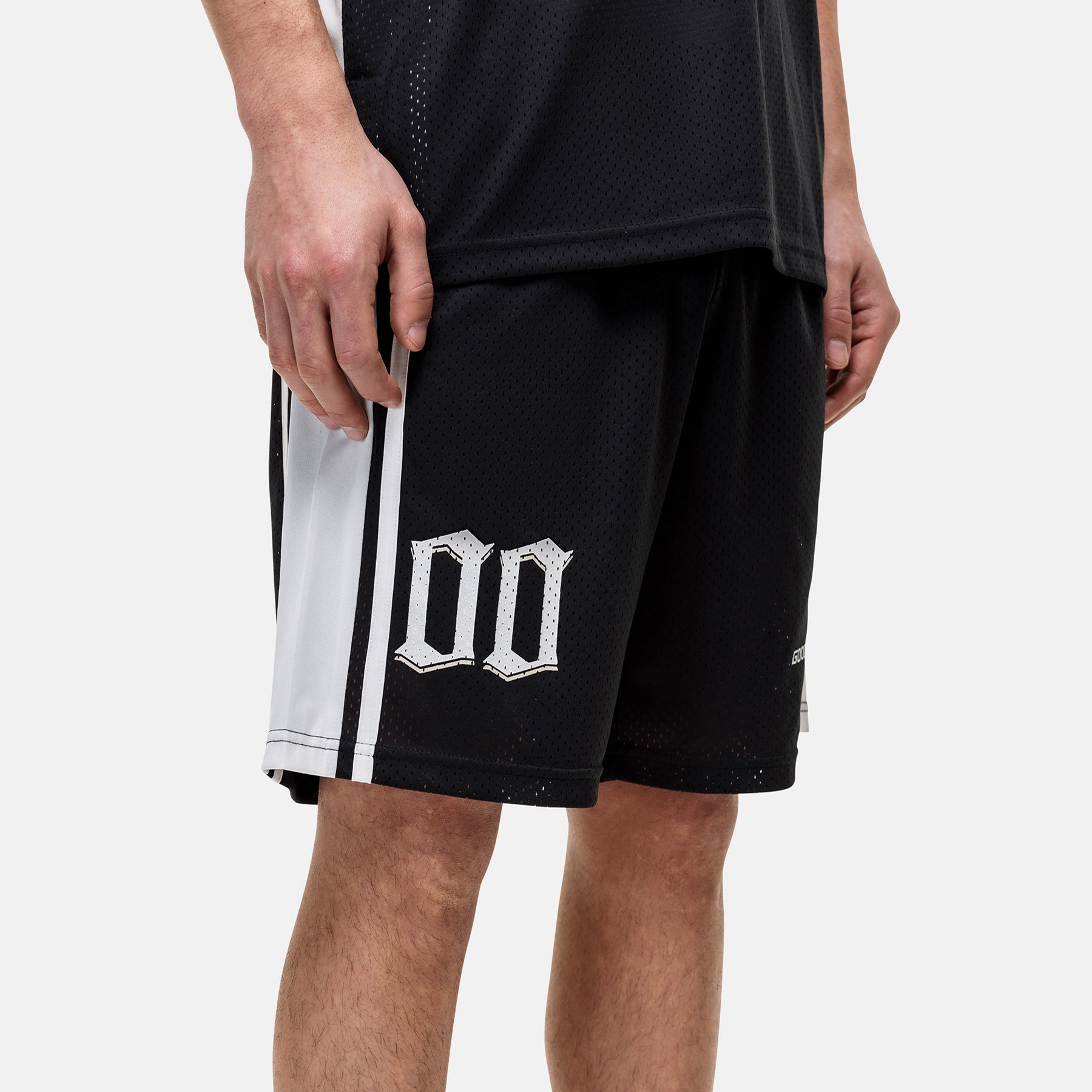 Mesh Jersey Black Shorts