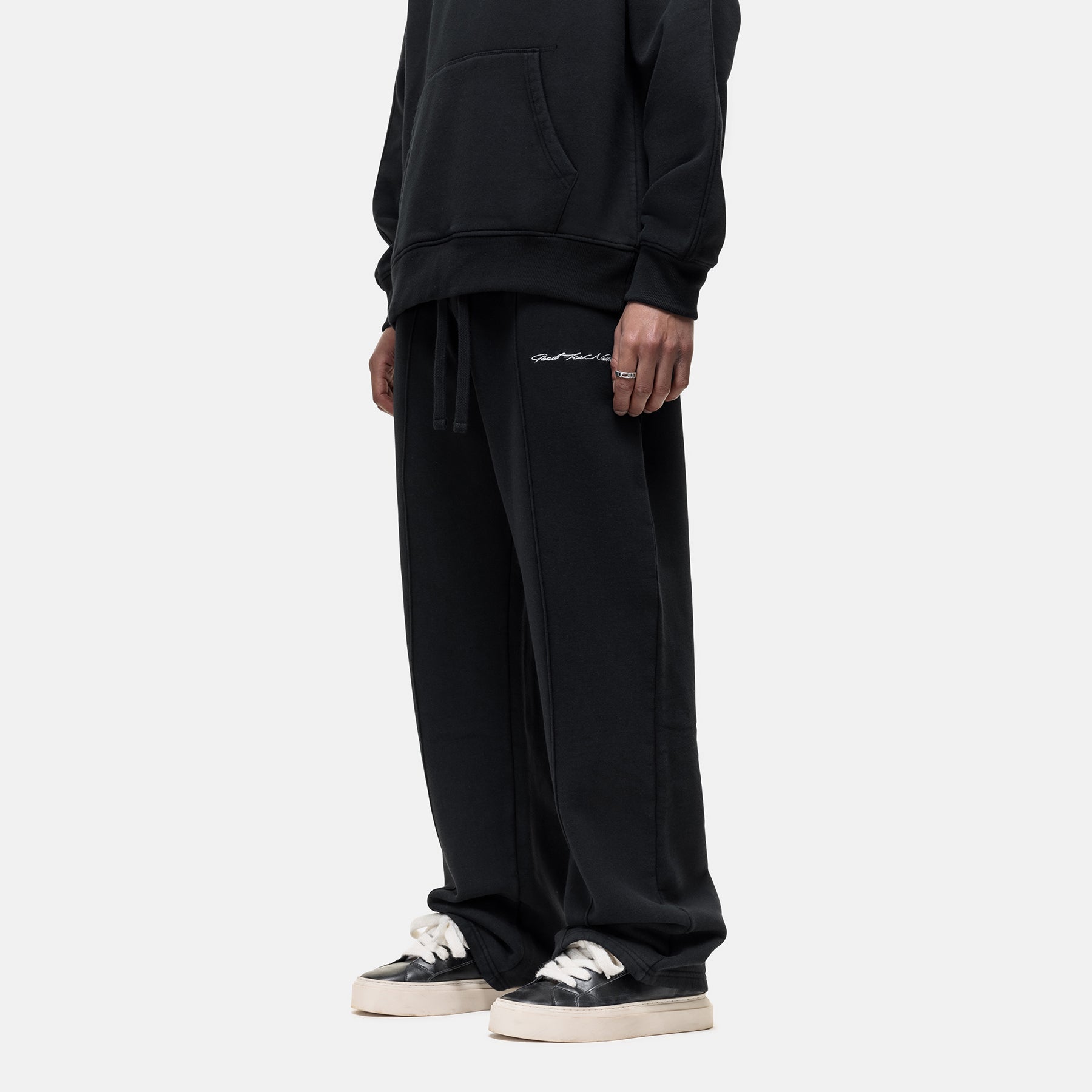 Scribble Washed Black Joggers