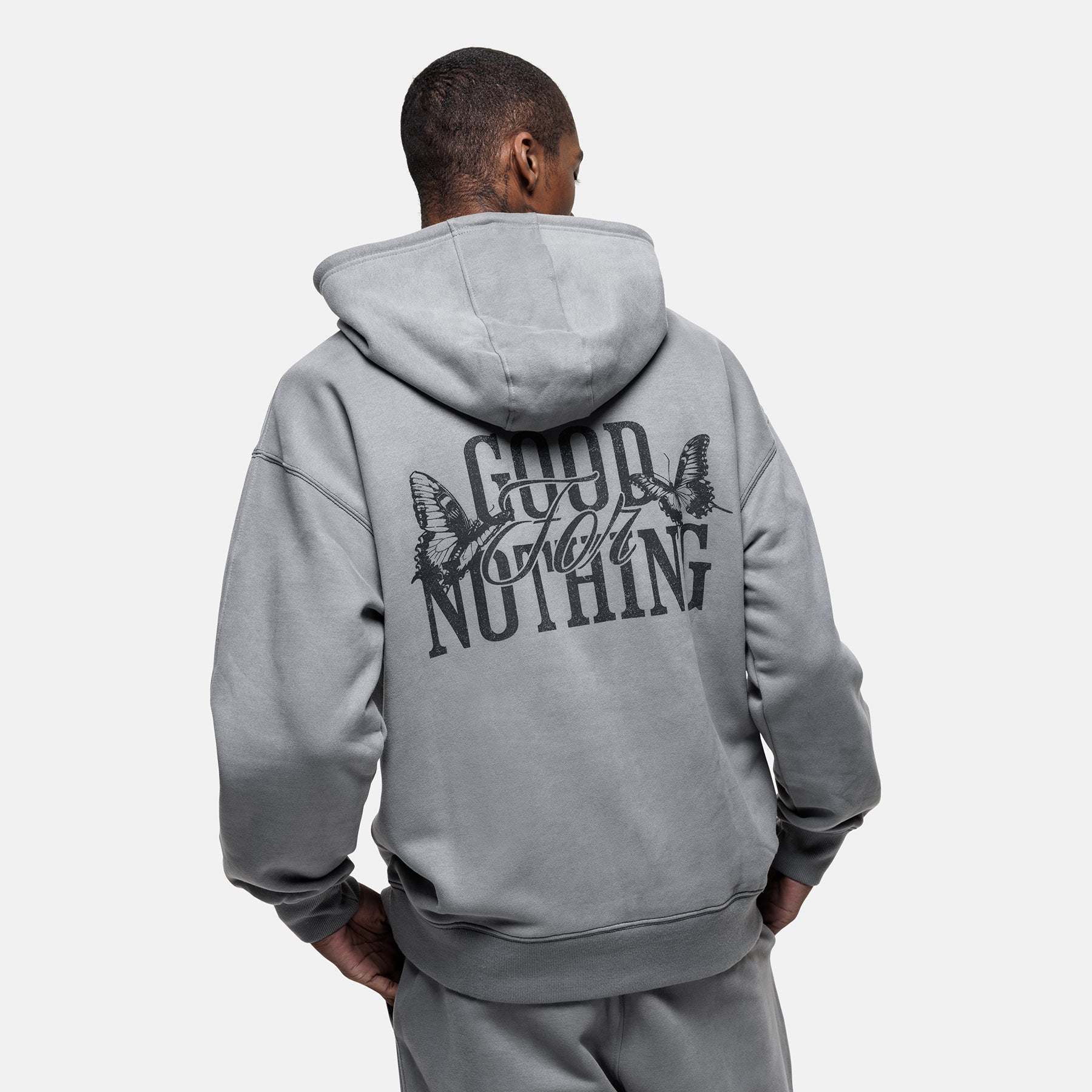 Dakota Butterfly Grey Hoodie