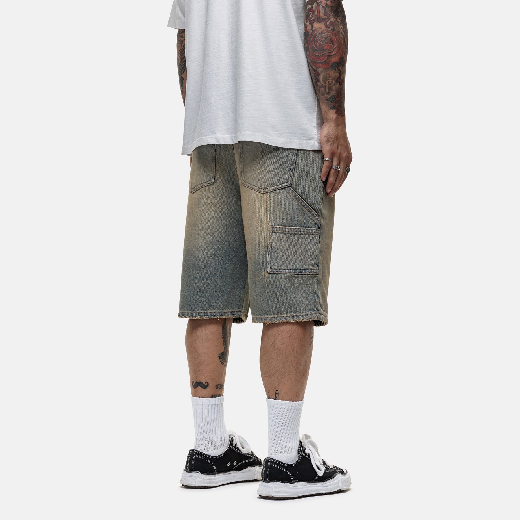 Heavy Carpenter Sand Blue Denim Shorts