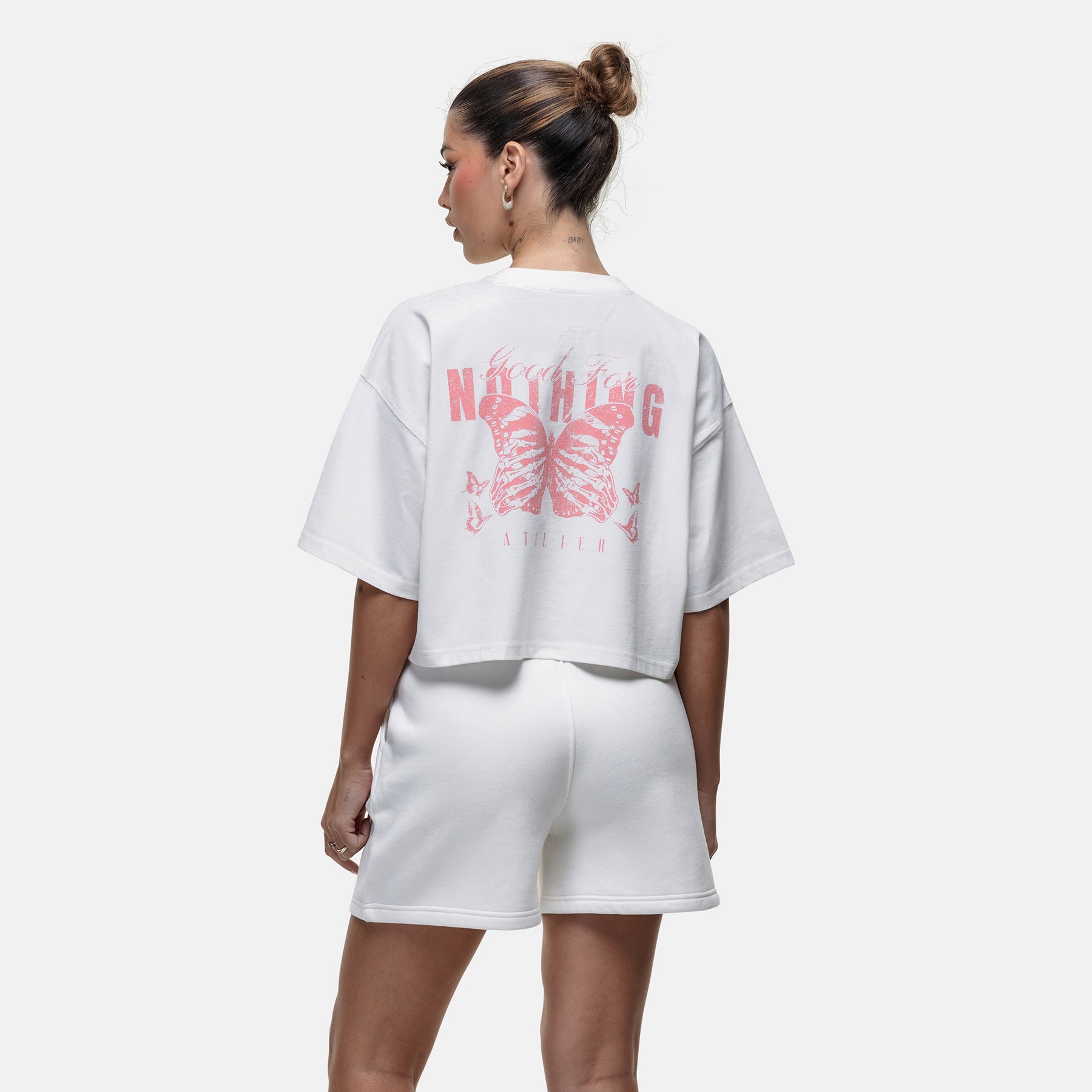 Washed Off White Butterfly T-shirt