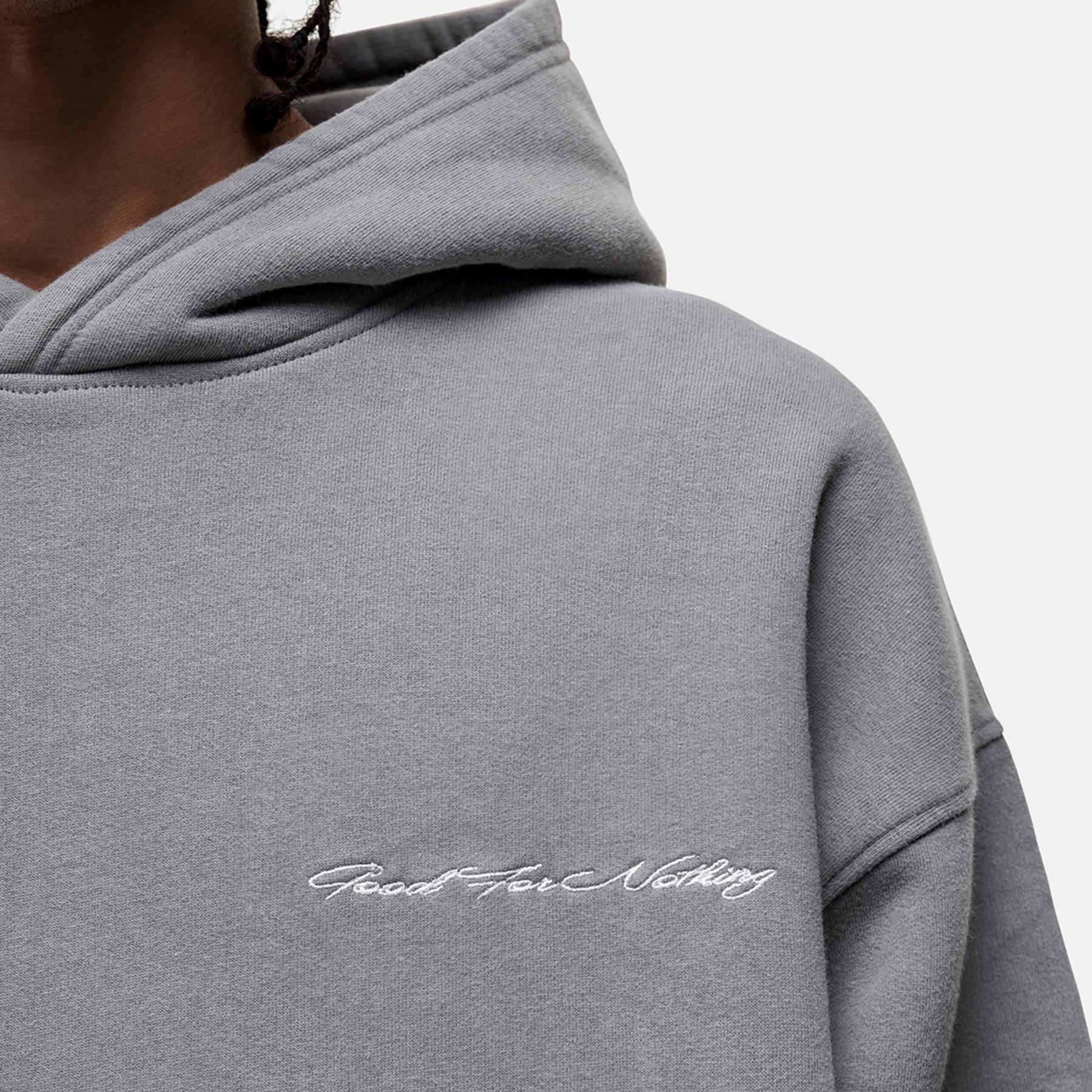 Scribble Washed Grey Hoodie