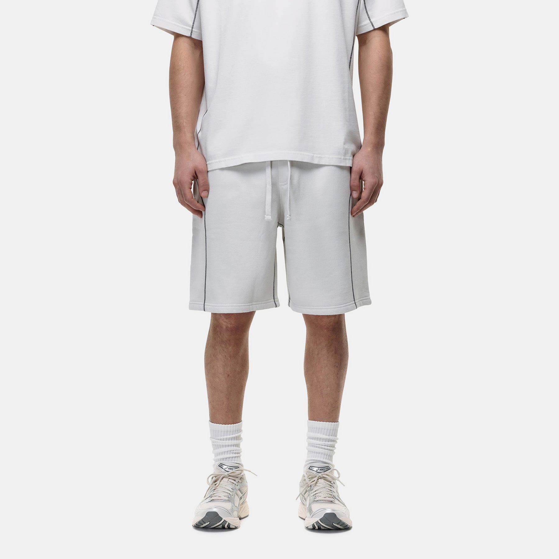 Overlock Vintage White Shorts