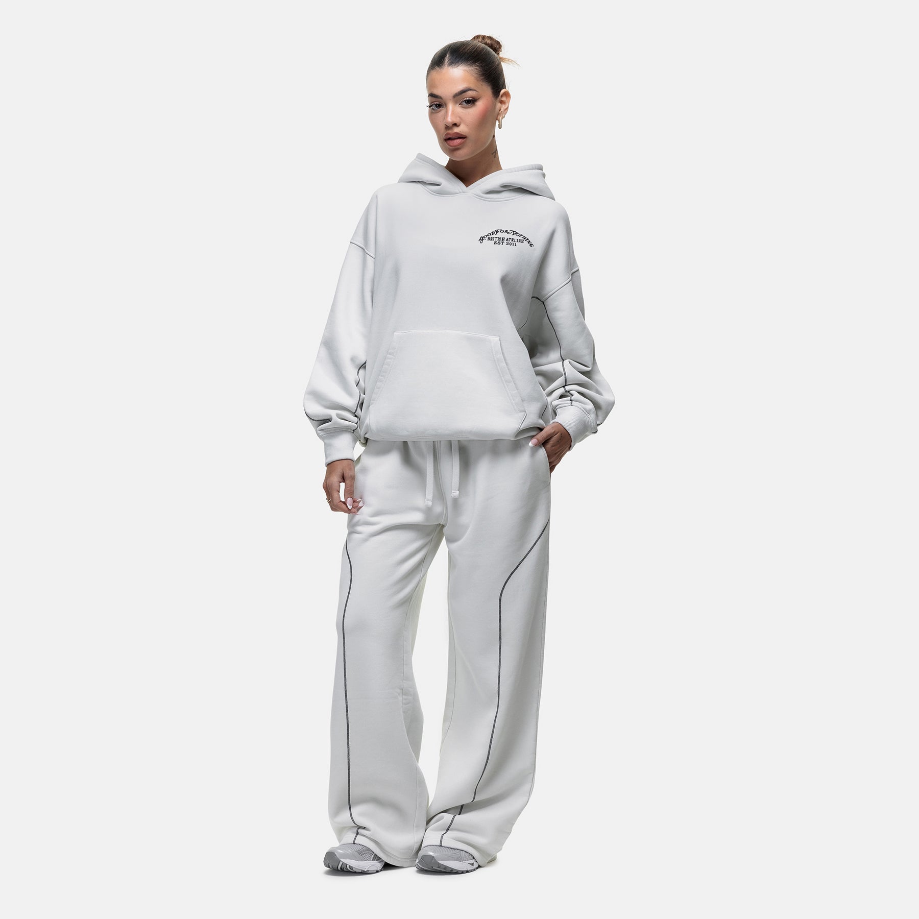 Overlock Vintage White Hoodie