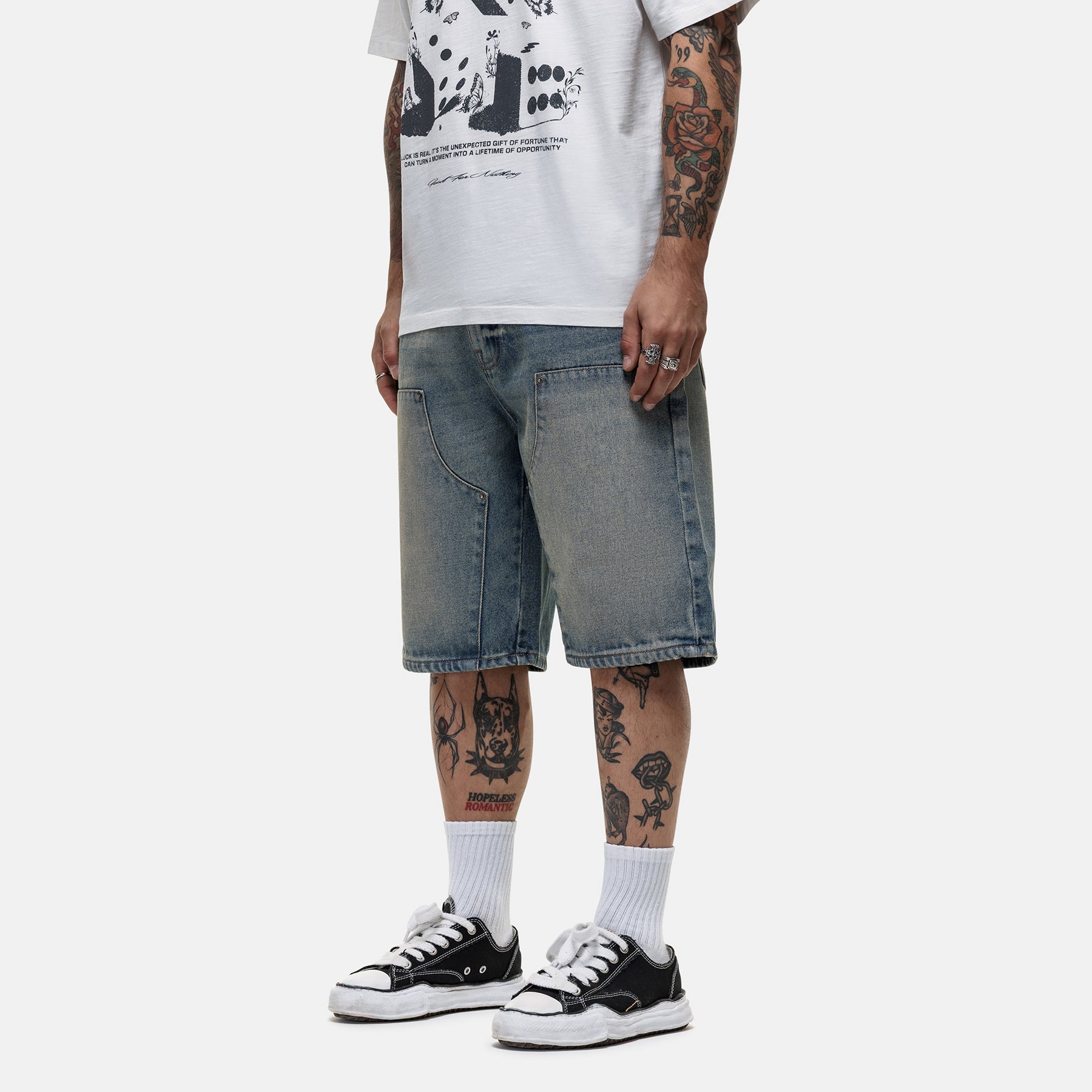 Heavy Carpenter Blue Denim Shorts