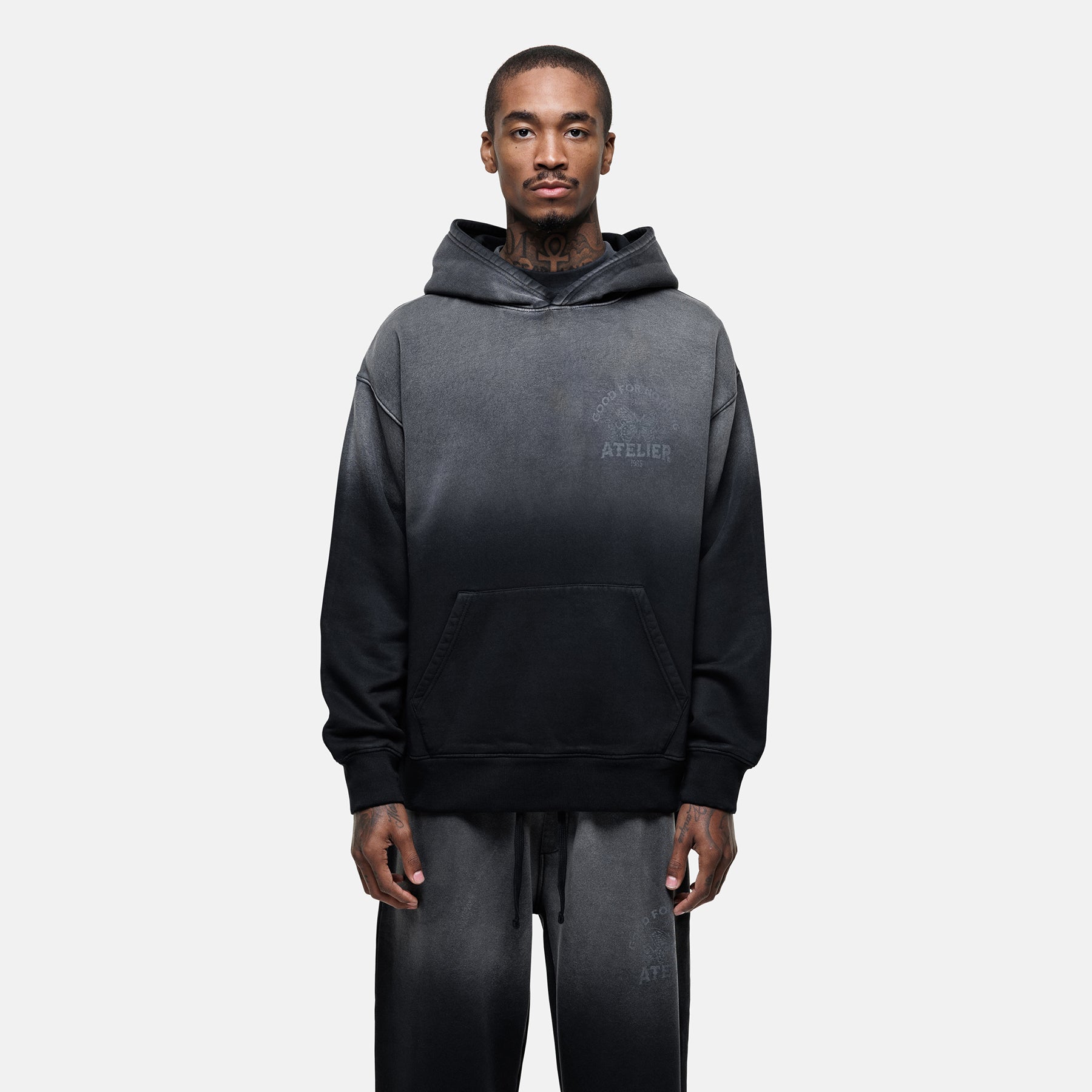Vintage 1986 Faded Black Hoodie
