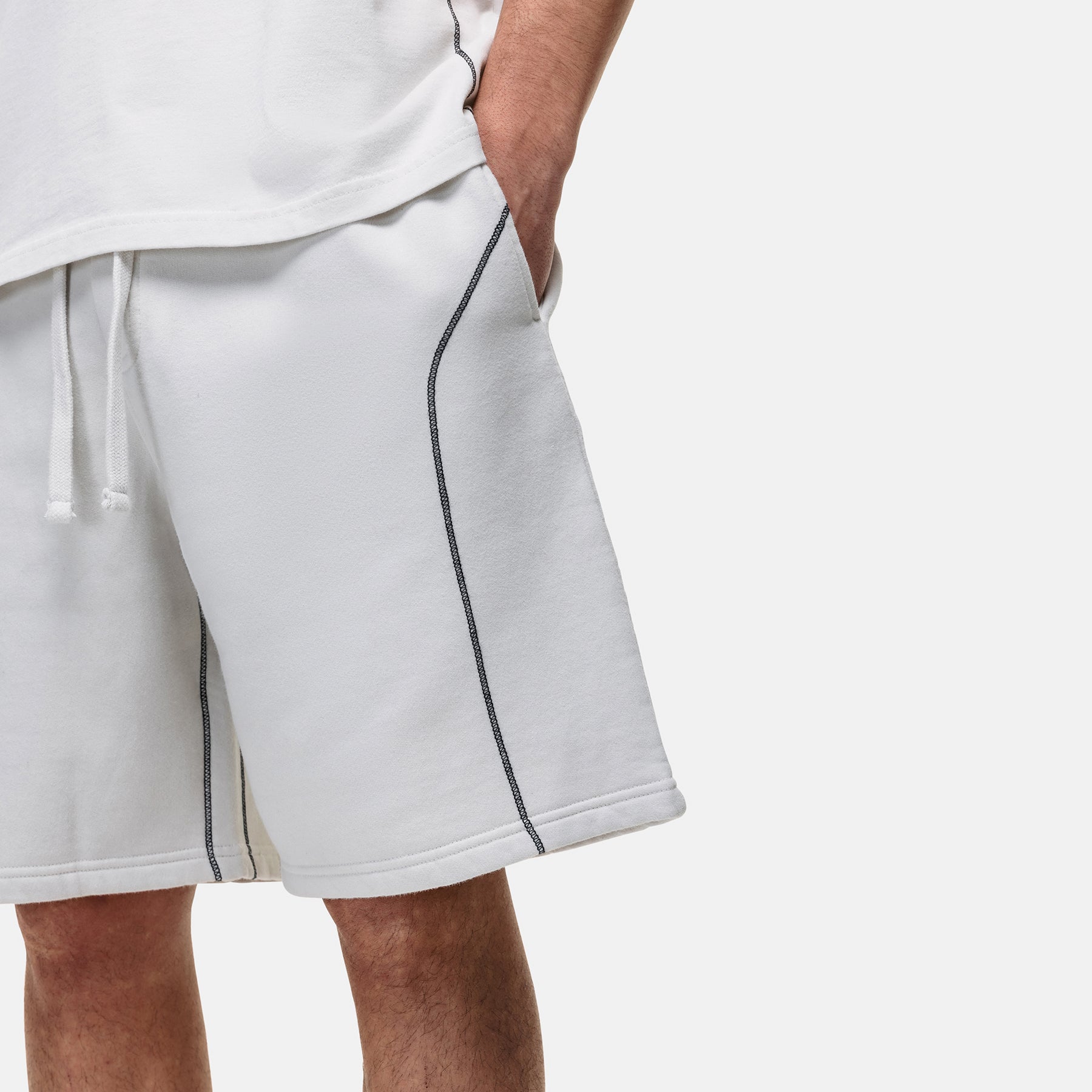 Overlock Vintage White Shorts