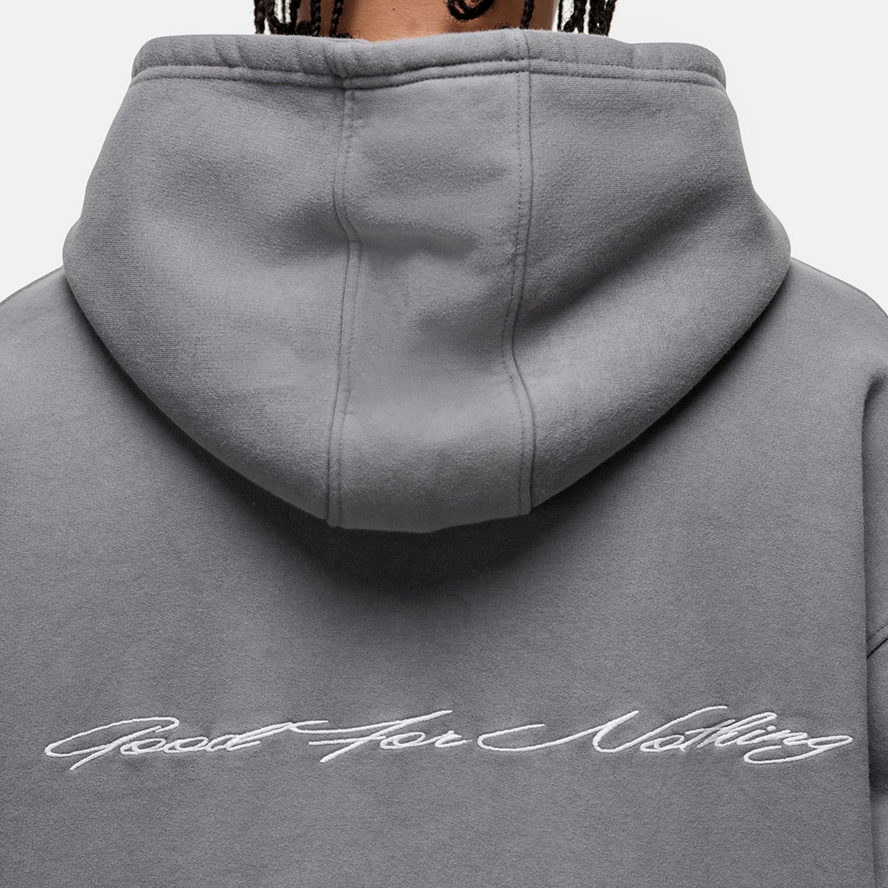 Scribble Washed Grey Hoodie