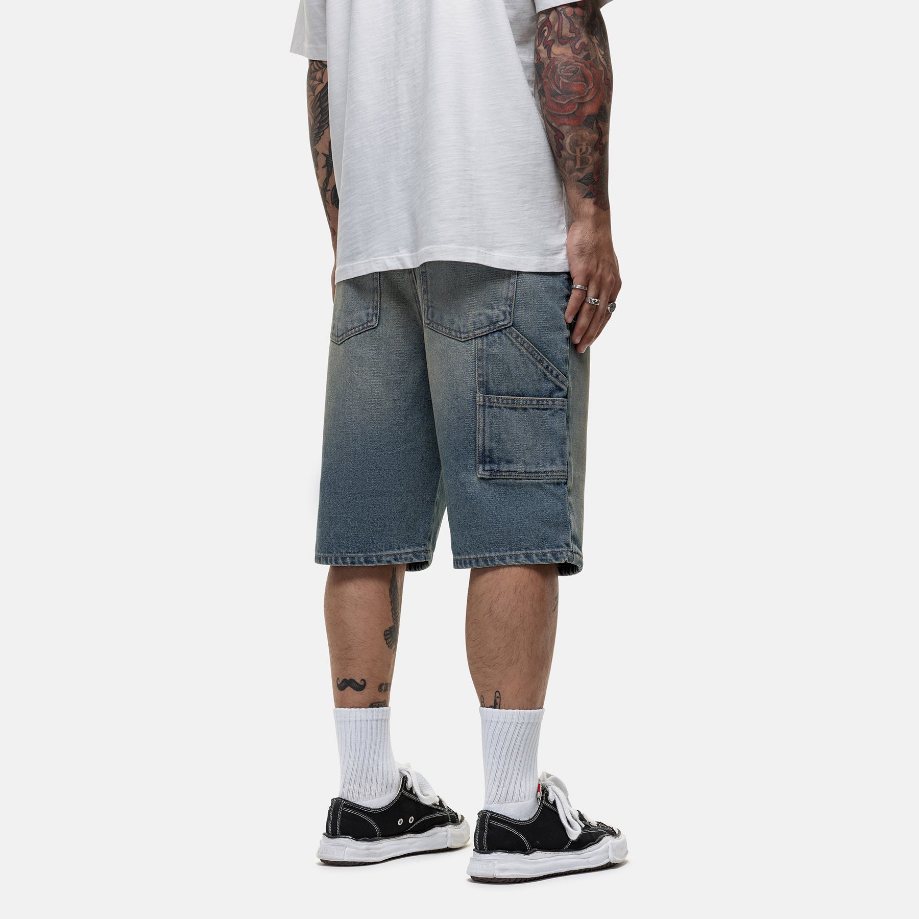 Heavy Carpenter Blue Denim Shorts