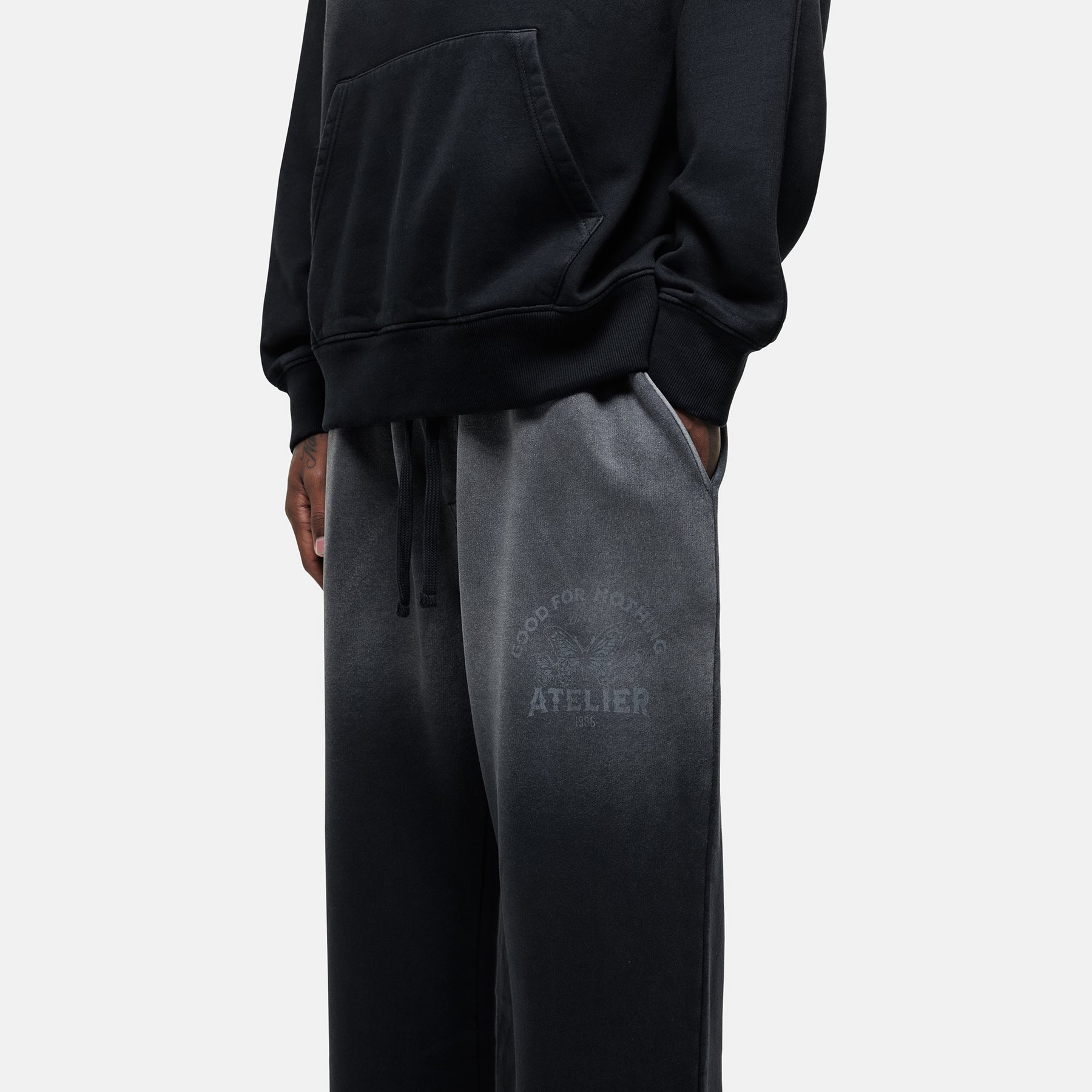 Vintage 1986 Faded Black Sweatpants – GOODFORNOTHING® Vintage 1986 Faded Black Sweatpants – GOODFORNOTHING®