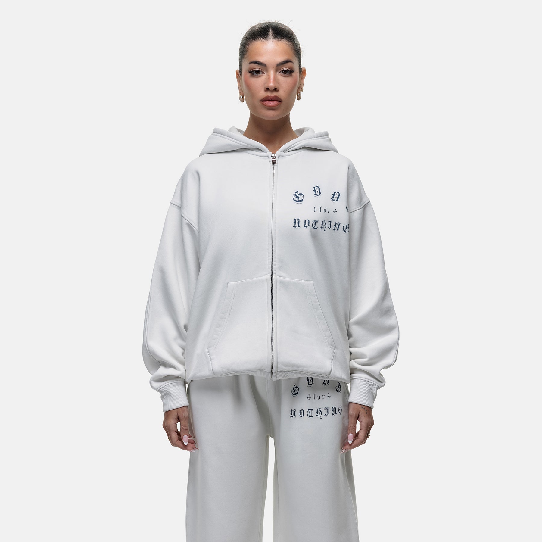 Sprayed Cali Off White Pullover Hoodie