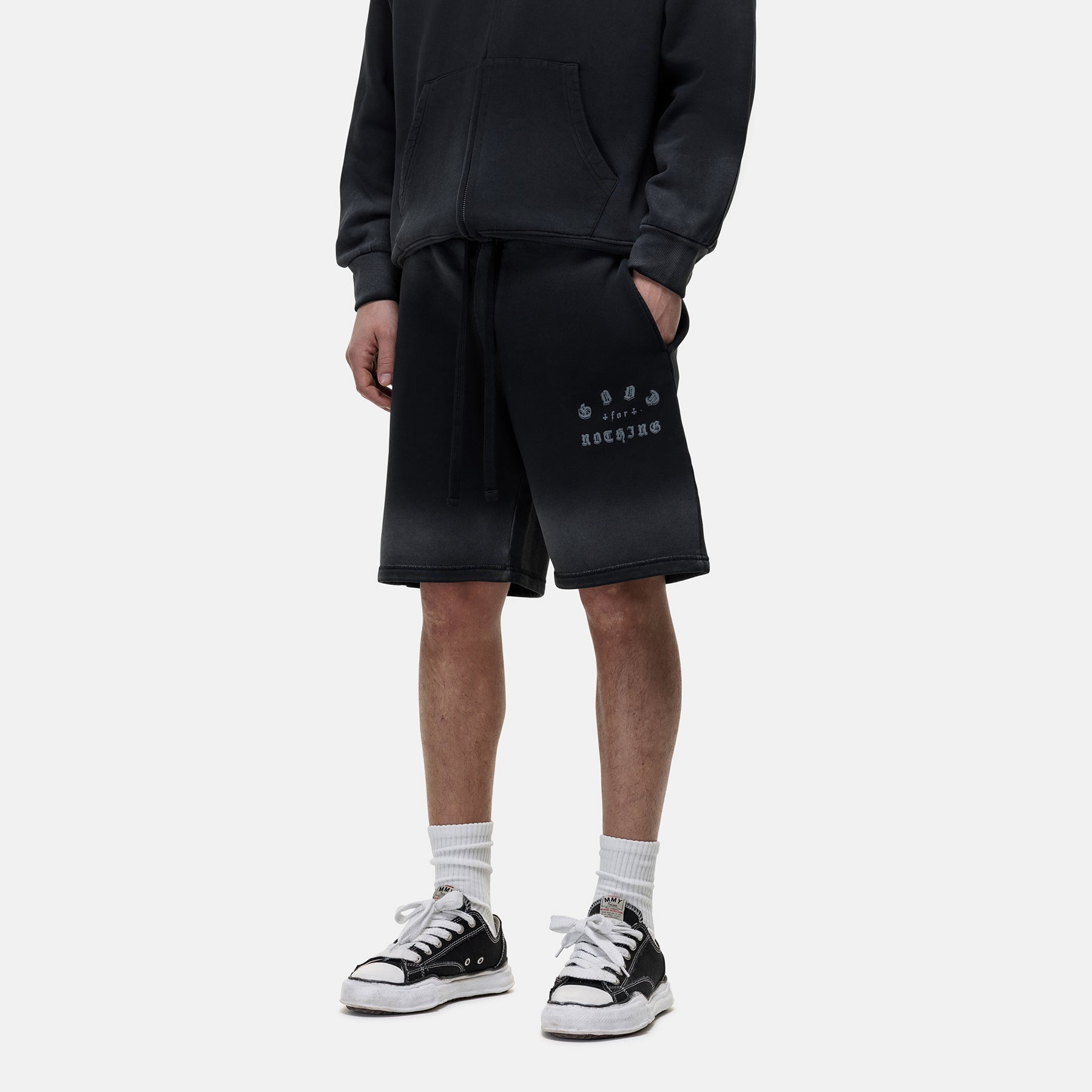 California Washed Black Shorts