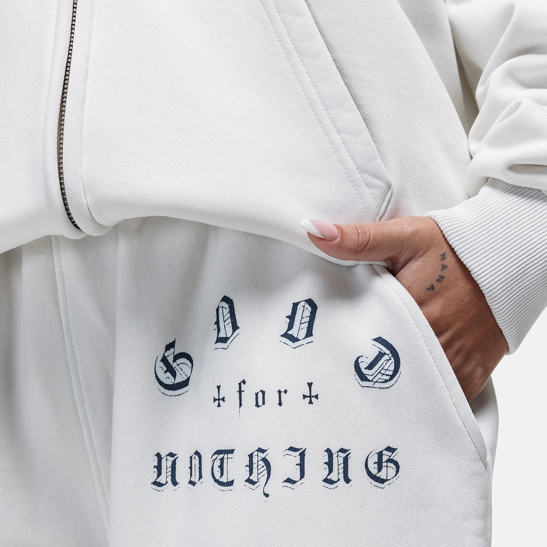Sprayed Cali Off White Baggy Jogger