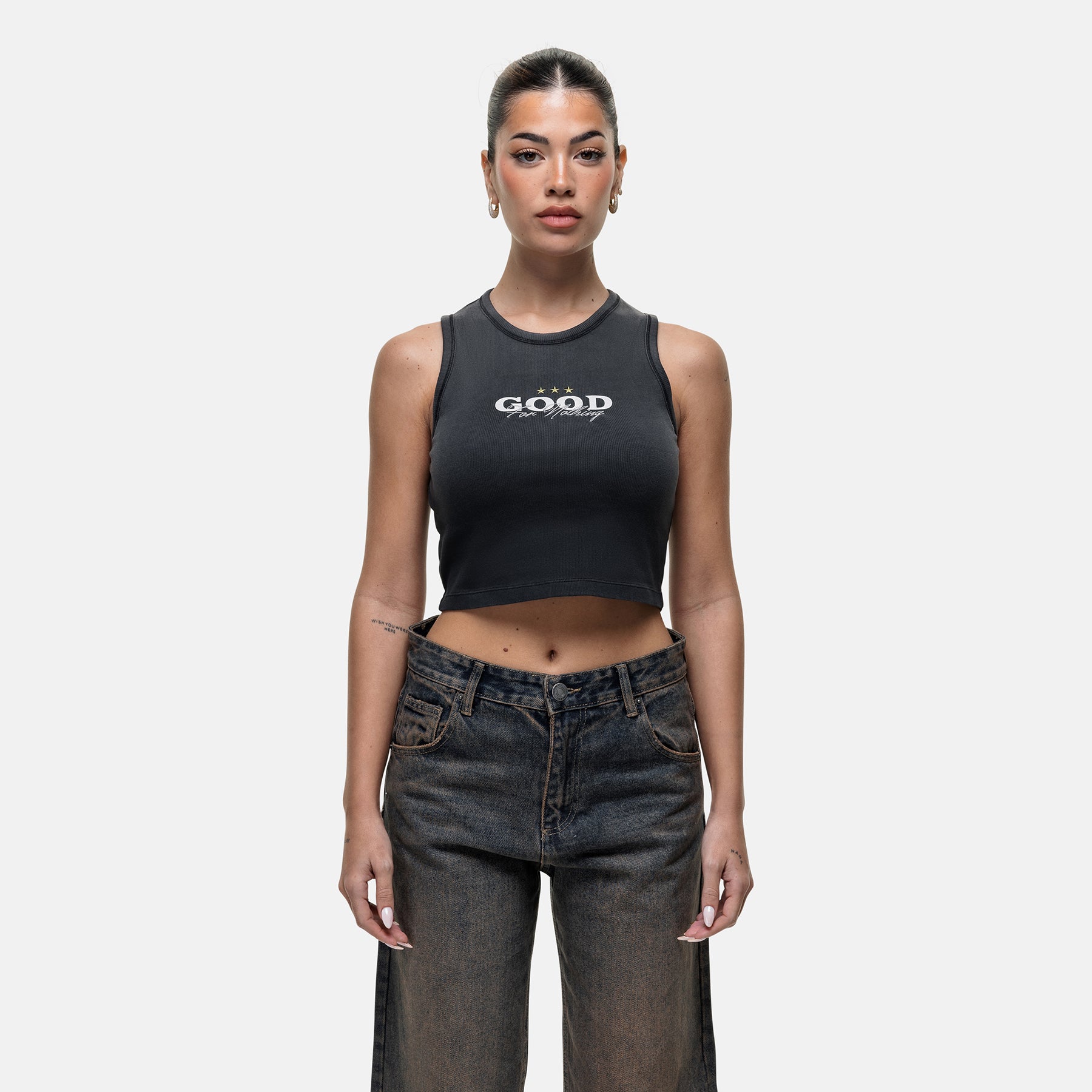 Alaska Black Vest Top