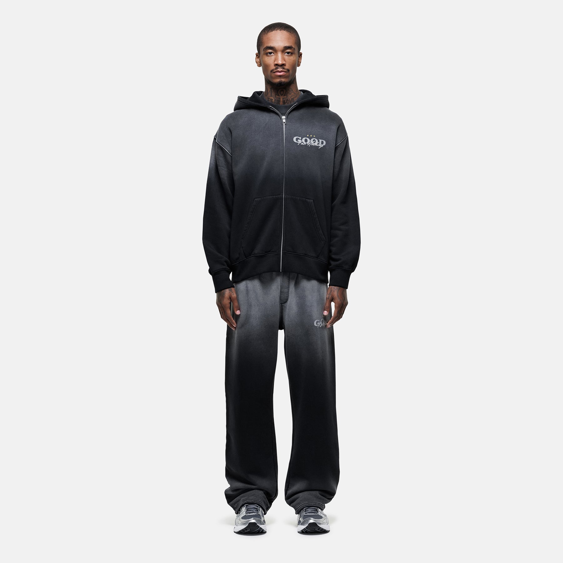 Alaska Gradient Black Zip Hoodie