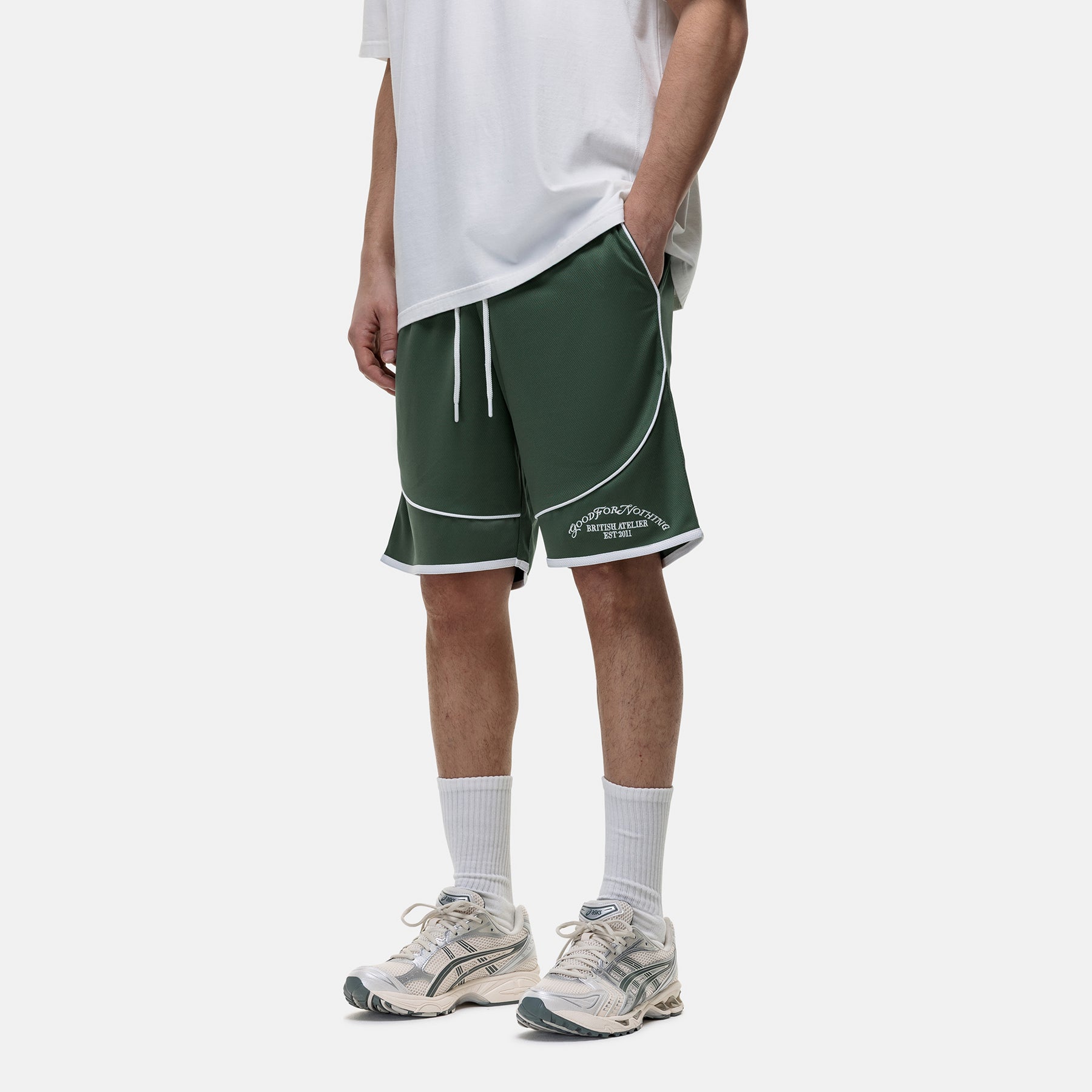 Atelier Mesh Green Shorts
