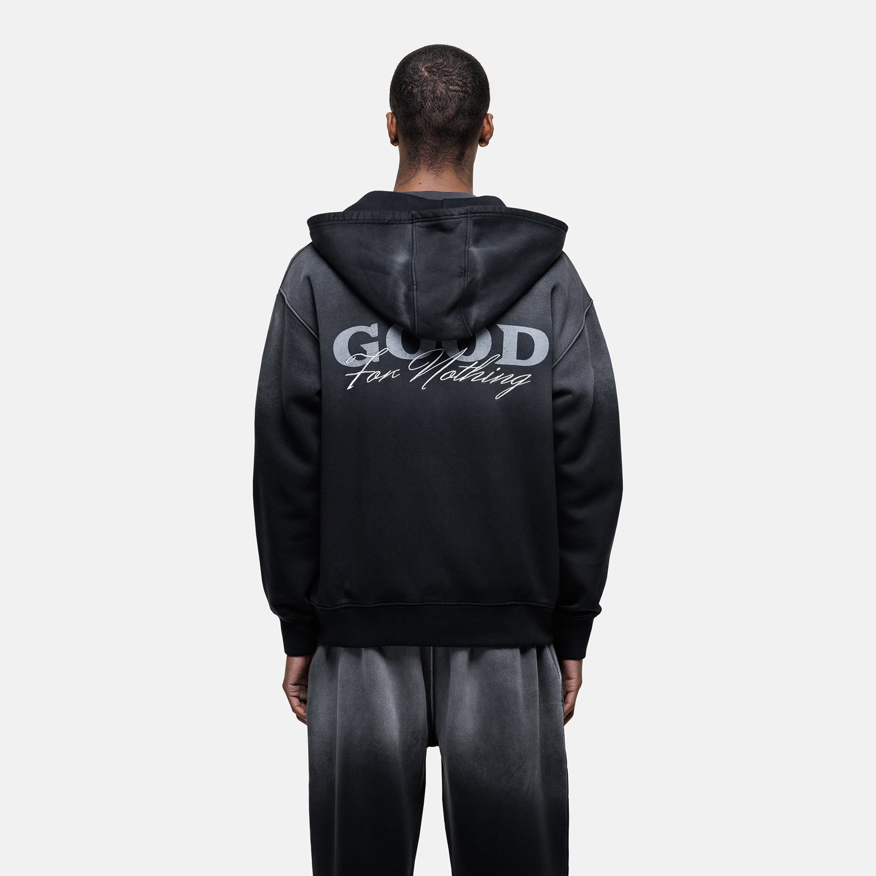 Alaska Gradient Black Zip Hoodie