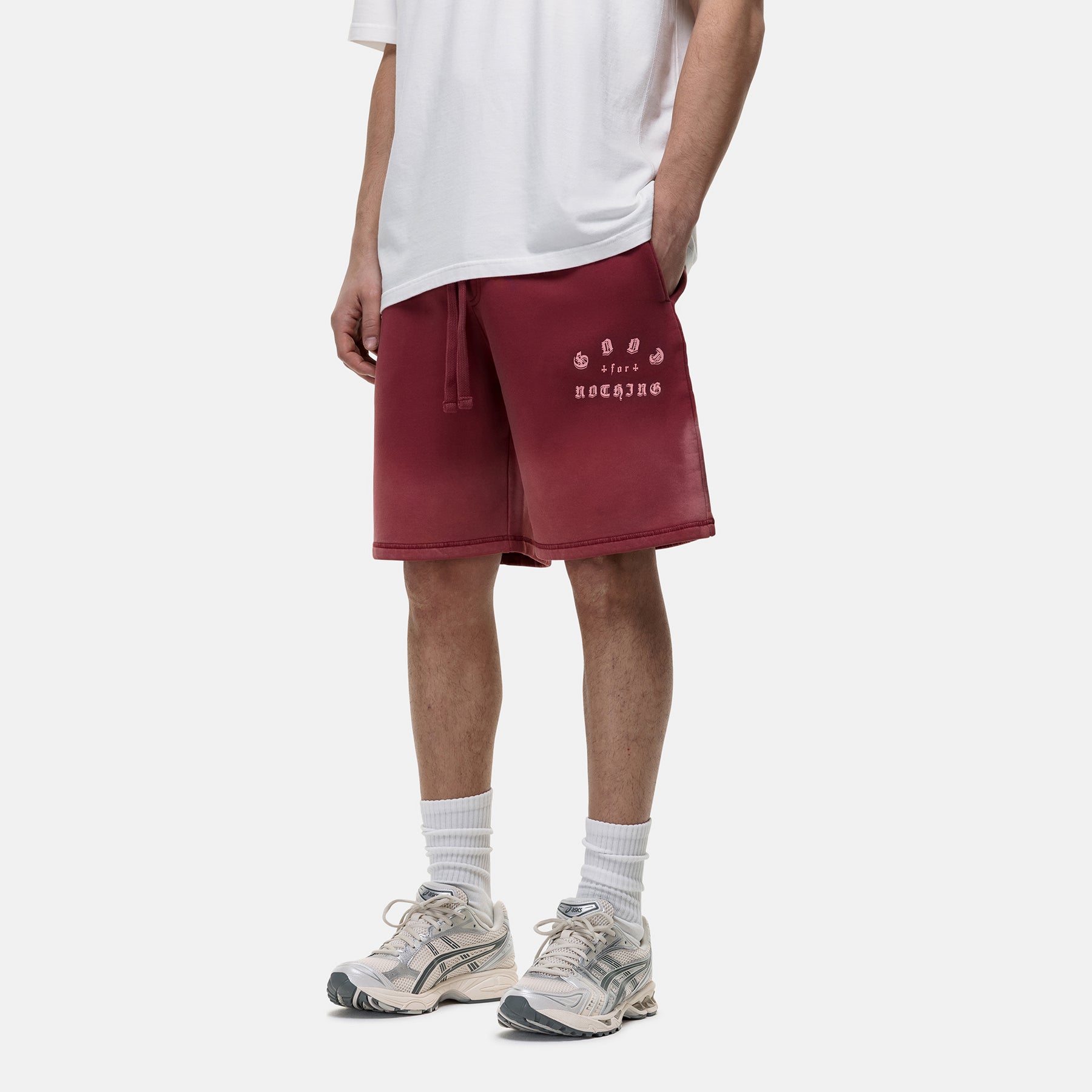 California  Washed Red Shorts