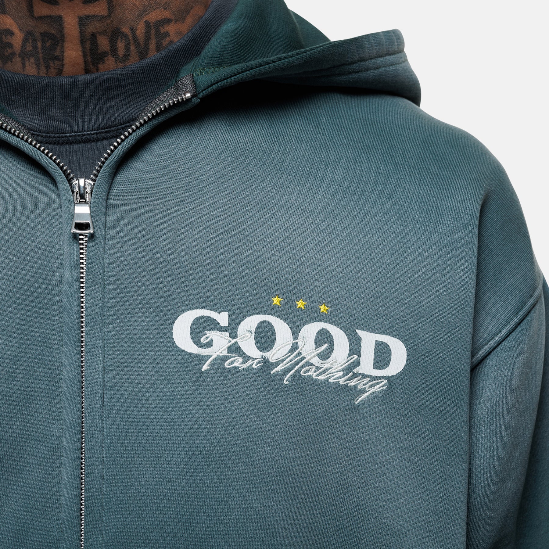 Alaska Gradient Green Zip Hoodie
